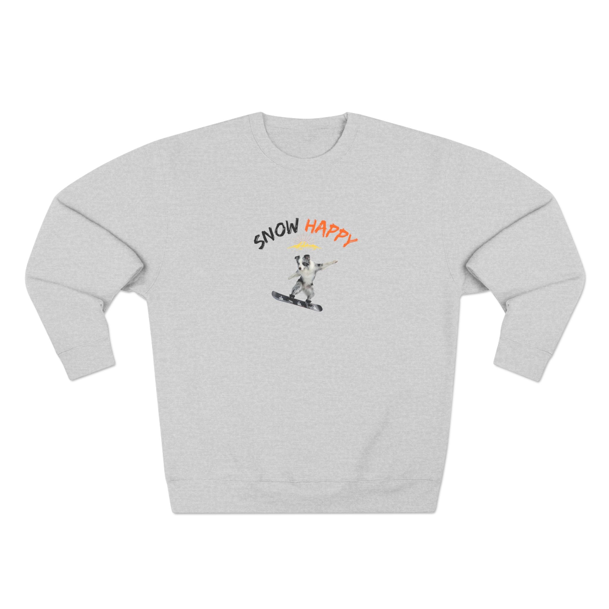 Custom Pet Portrait Sweatshirt - 1:1 Personalized | Snowboarding Theme