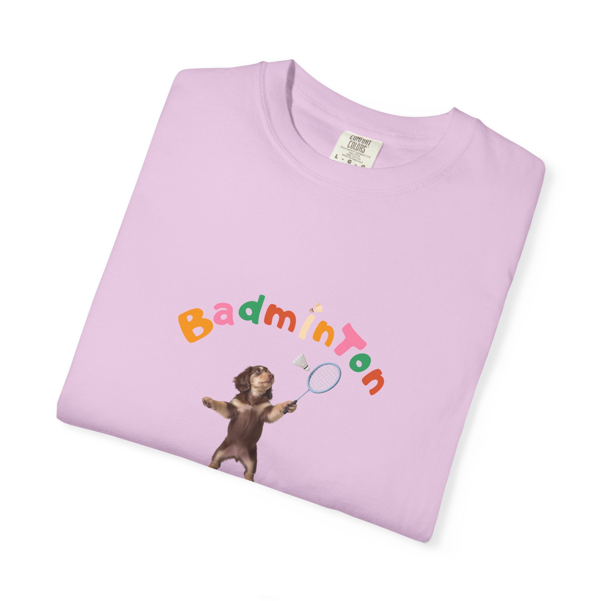 Custom Pet Portrait T-Shirt - 1:1 Personalized | Badminton Theme
