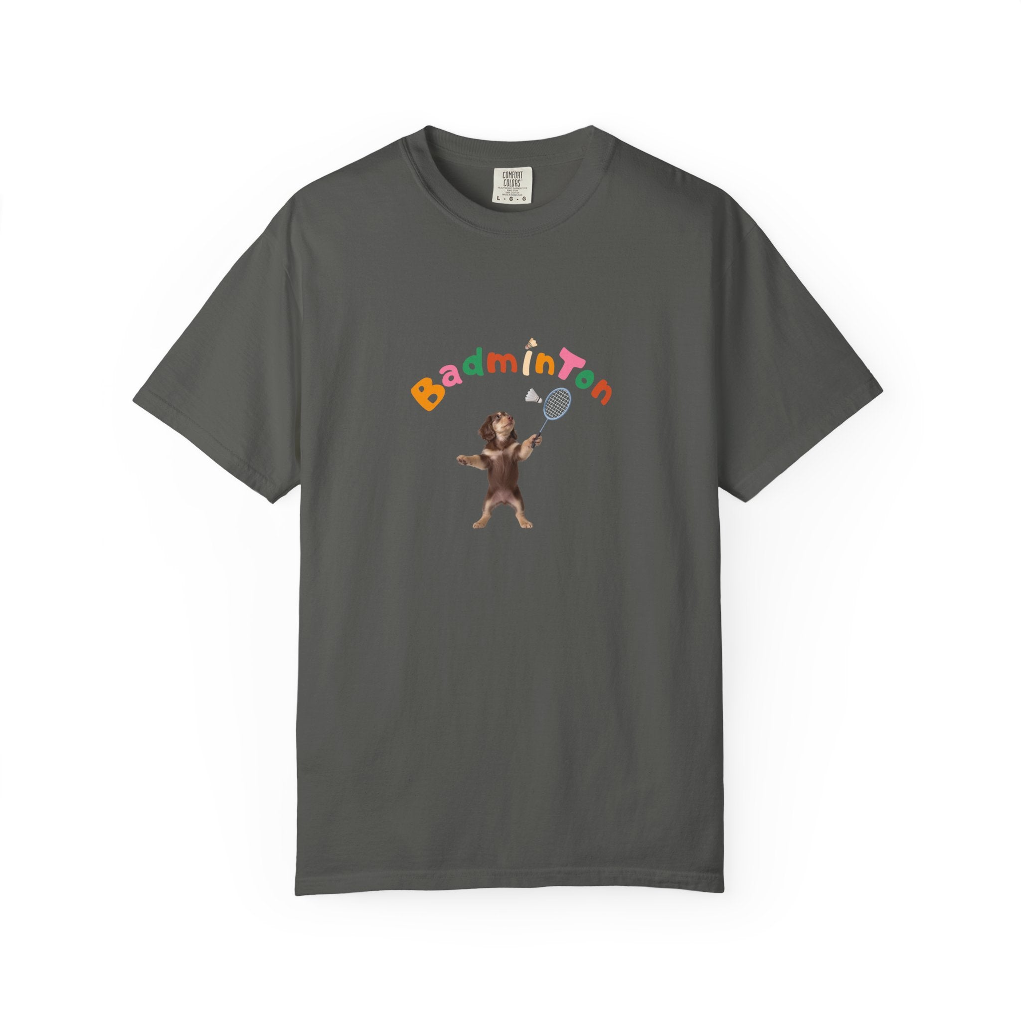 Custom Pet Portrait T-Shirt - 1:1 Personalized | Badminton Theme