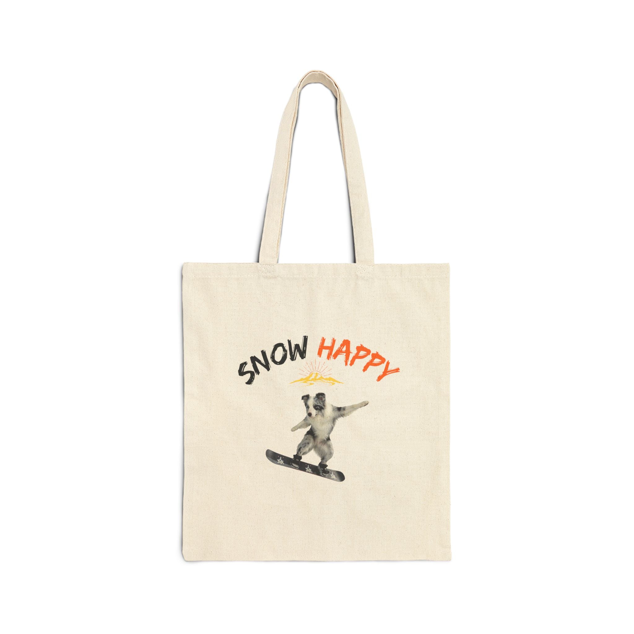 Custom Pet Portrait Tote Bag - 1:1 Personalized | Snowboarding Theme