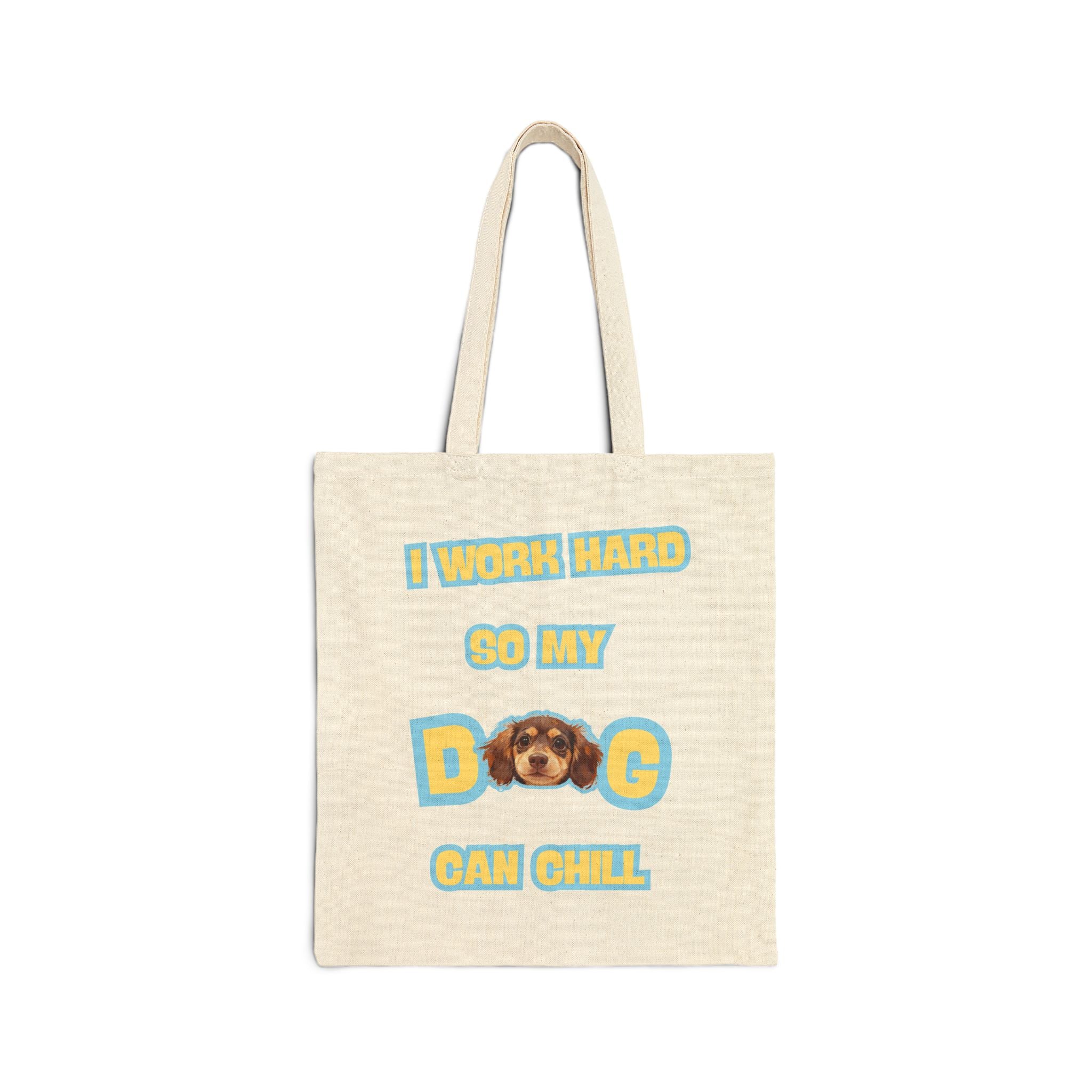 Custom Pet Portrait Tote Bag - 1:1 Personalized | Chill-Yellow Theme