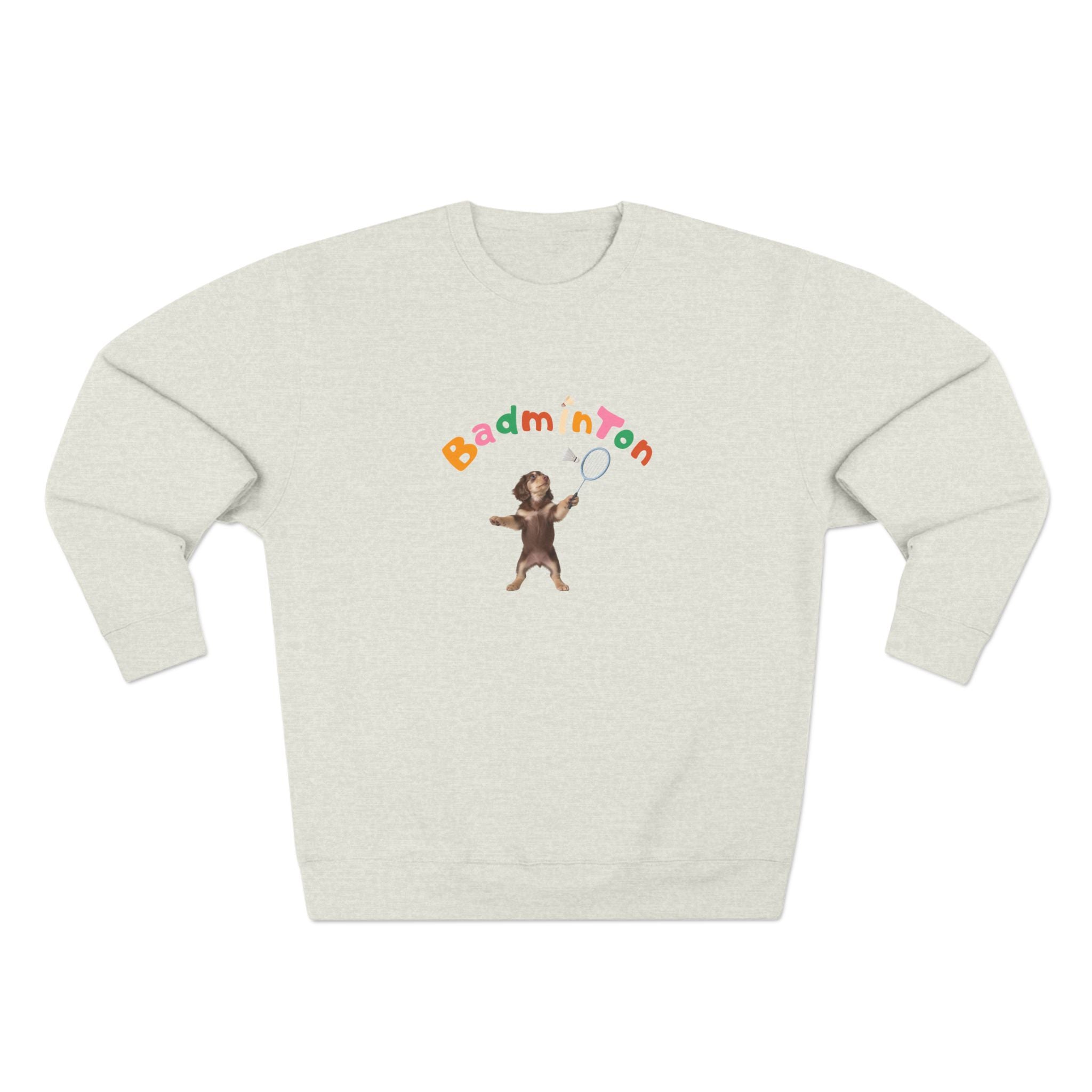 Custom Pet Portrait Sweatshirt - 1:1 Personalized | Badminton Theme