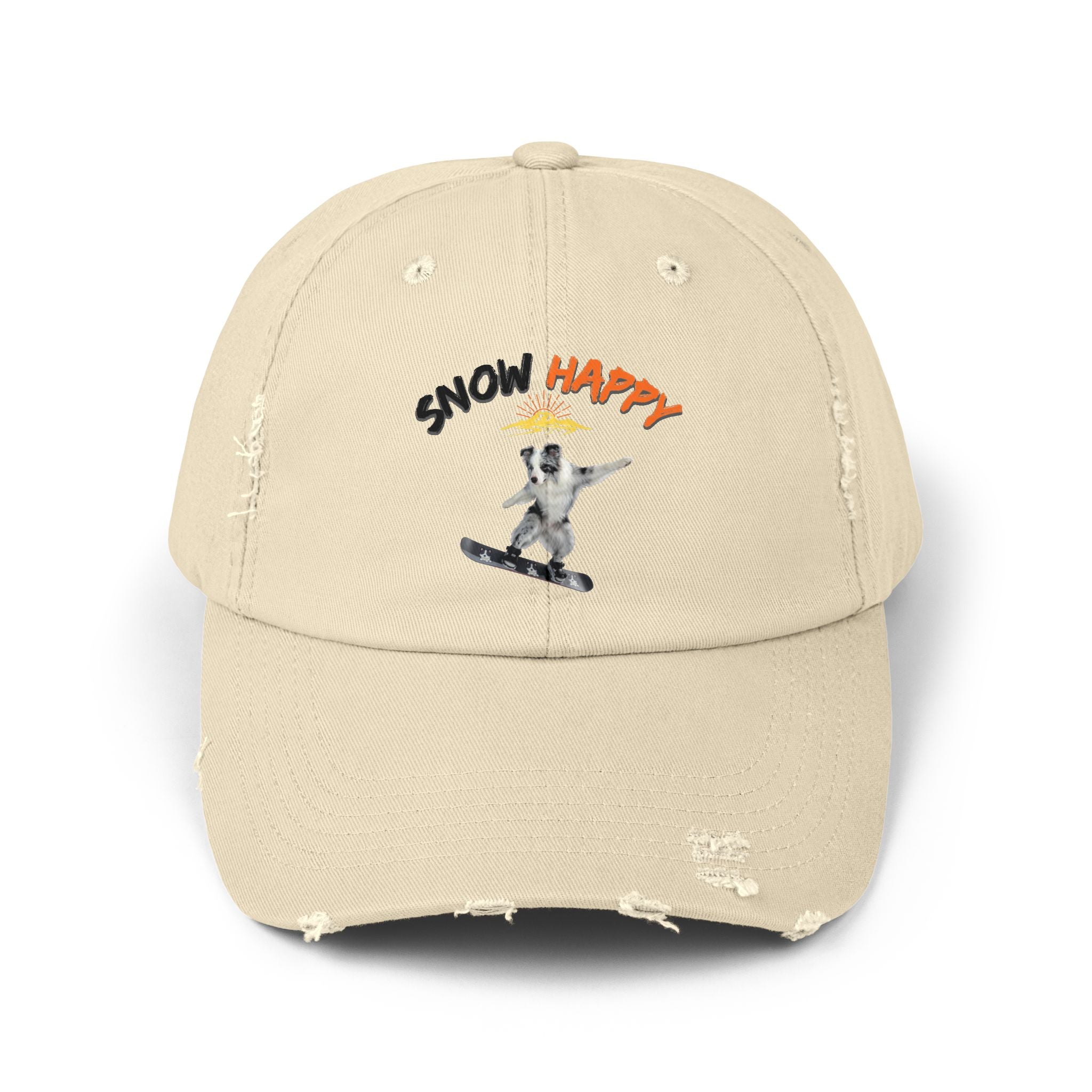 Custom Pet Portrait Cap - 1:1 Personalized | Snowboarding Theme