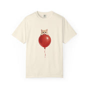 Custom Pet Portrait T-Shirt - 1:1 Personalized | Balloon-Red Theme
