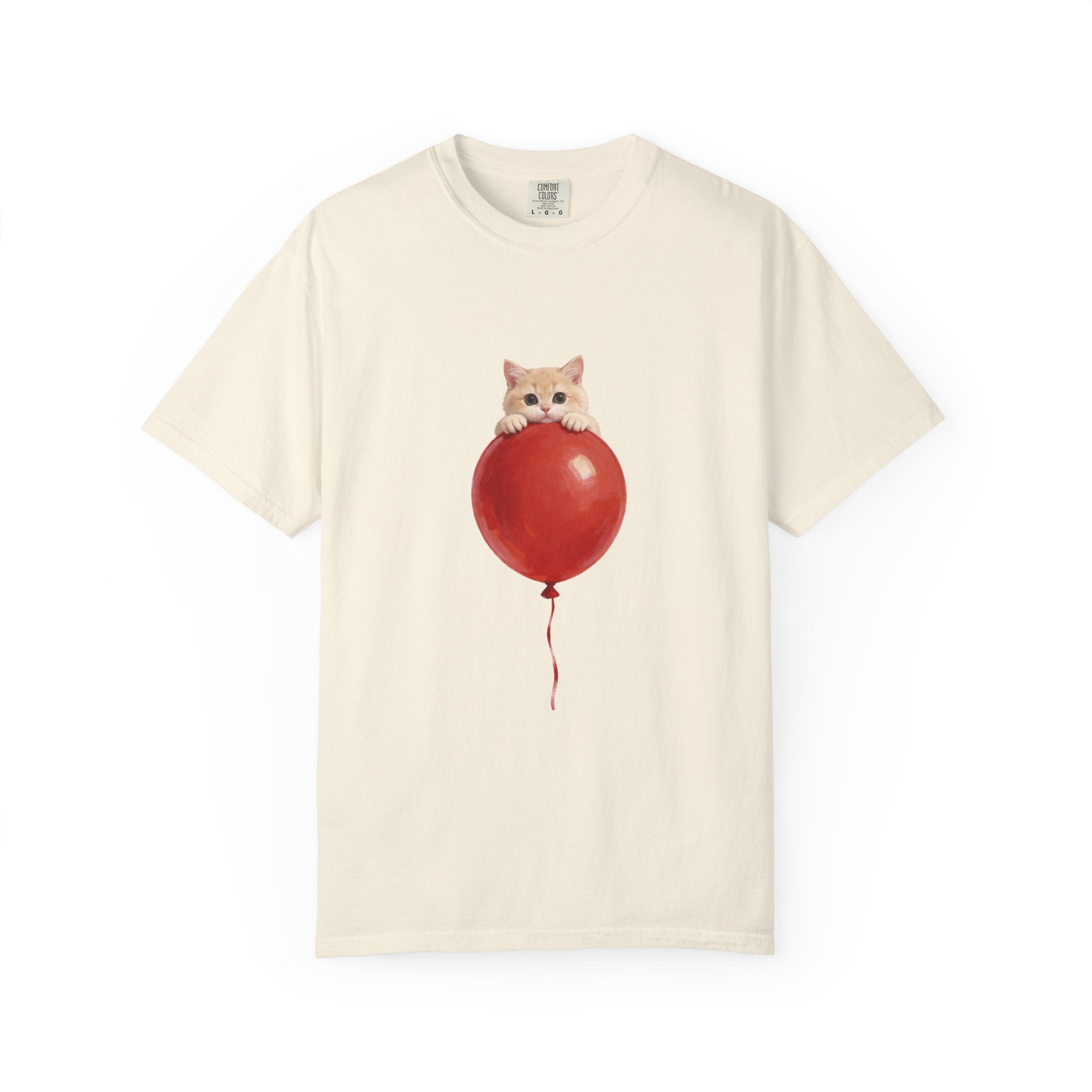 Custom Pet Portrait T-Shirt - 1:1 Personalized | Balloon-Red Theme