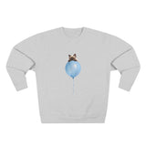 Custom Pet Portrait Sweatshirt - 1:1 Personalized | Balloon-Blue Theme