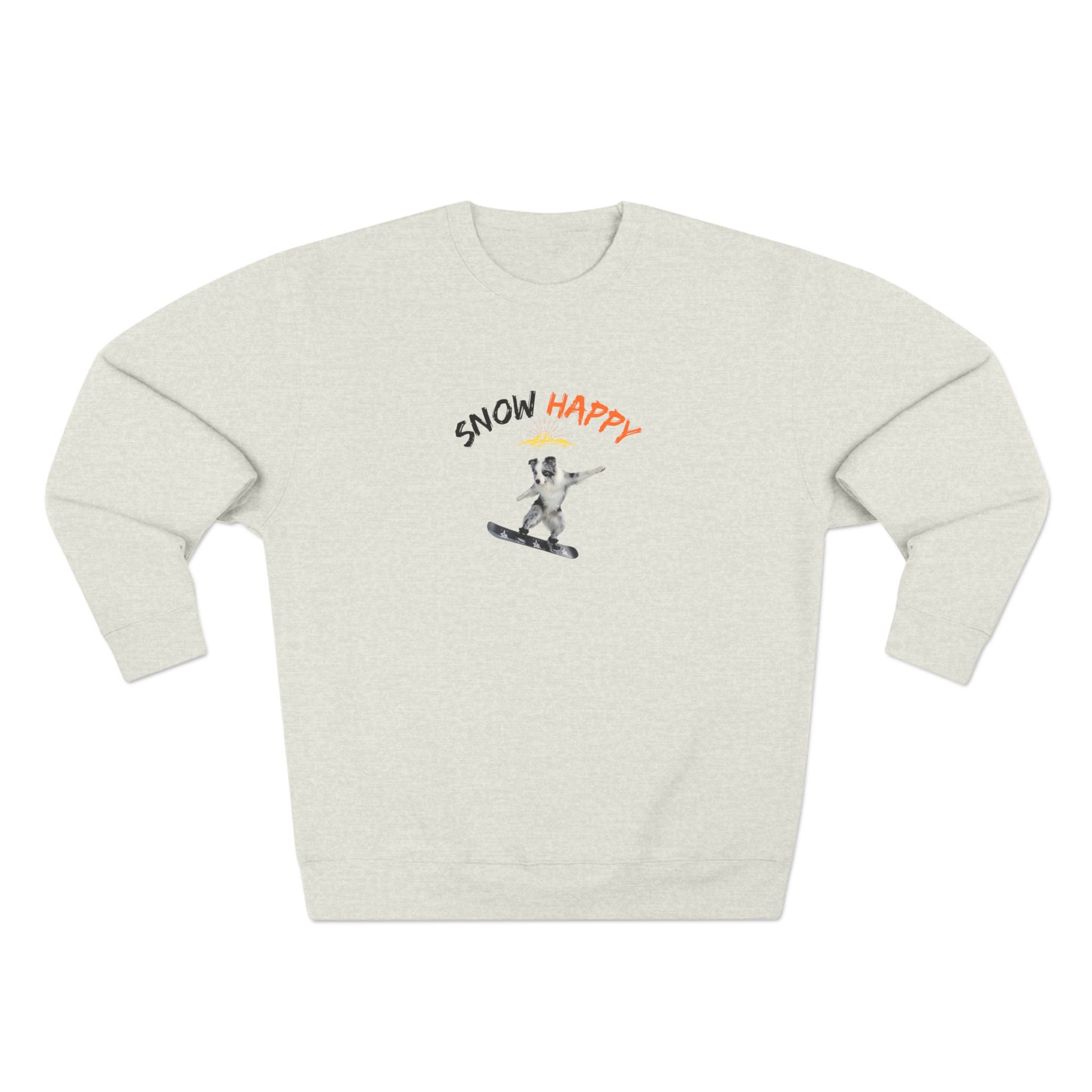 Custom Pet Portrait Sweatshirt - 1:1 Personalized | Snowboarding Theme