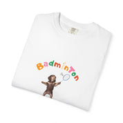 Custom Pet Portrait T-Shirt - 1:1 Personalized | Badminton Theme