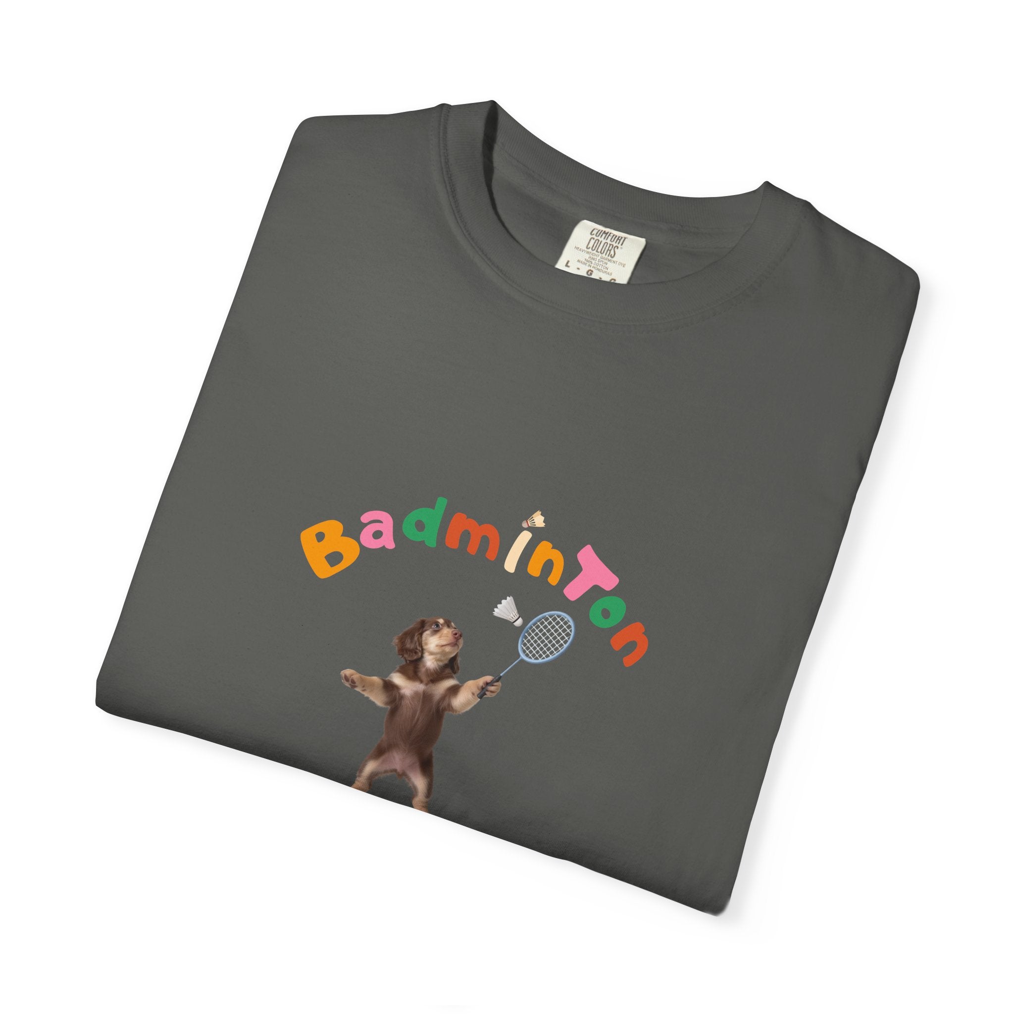 Custom Pet Portrait T-Shirt - 1:1 Personalized | Badminton Theme