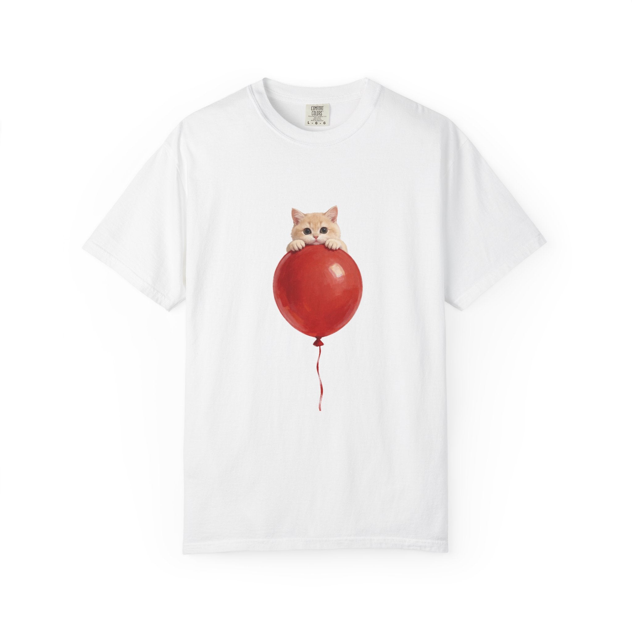 Custom Pet Portrait T-Shirt - 1:1 Personalized | Balloon-Red Theme