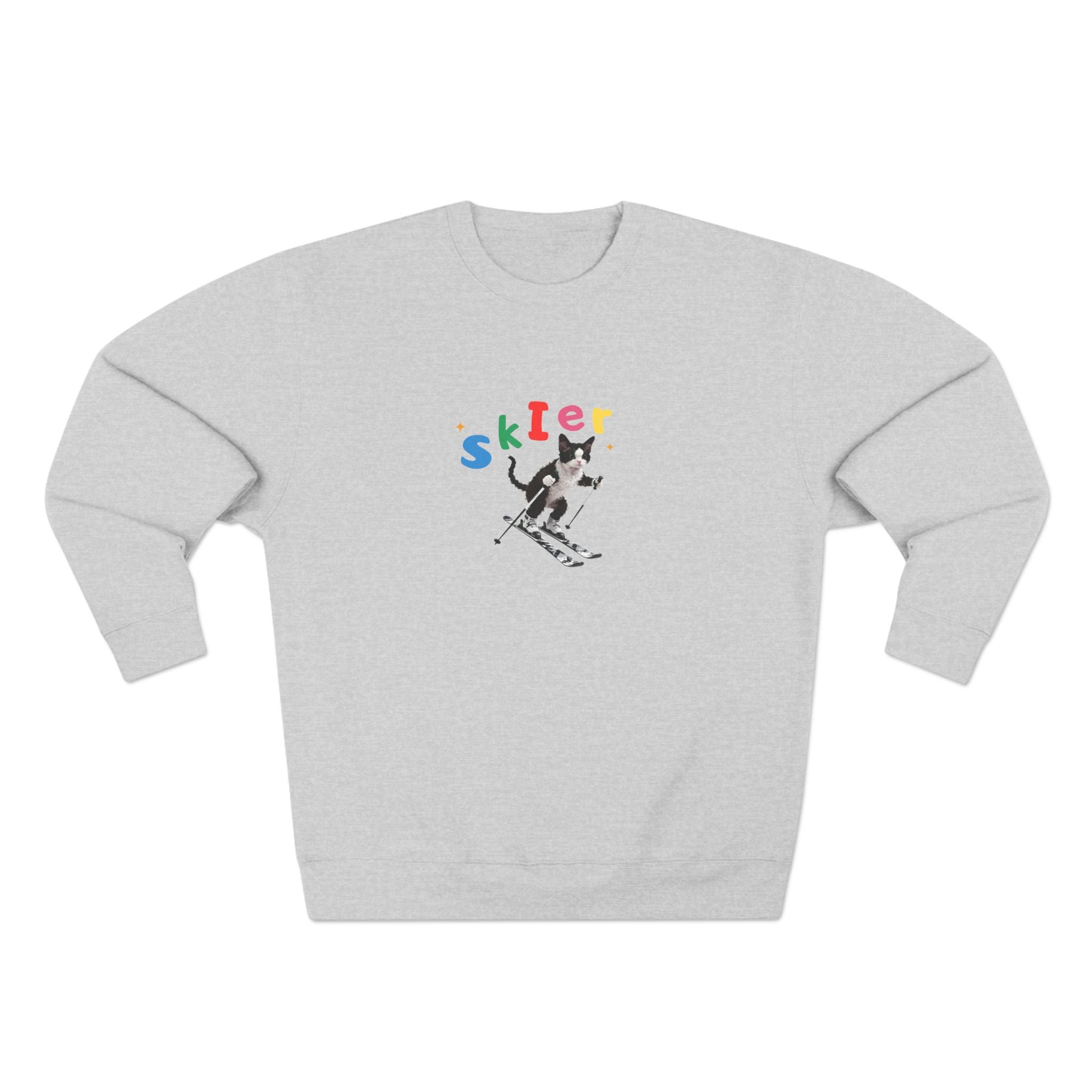 Custom Pet Portrait Sweatshirt - 1:1 Personalized | Skiing Theme