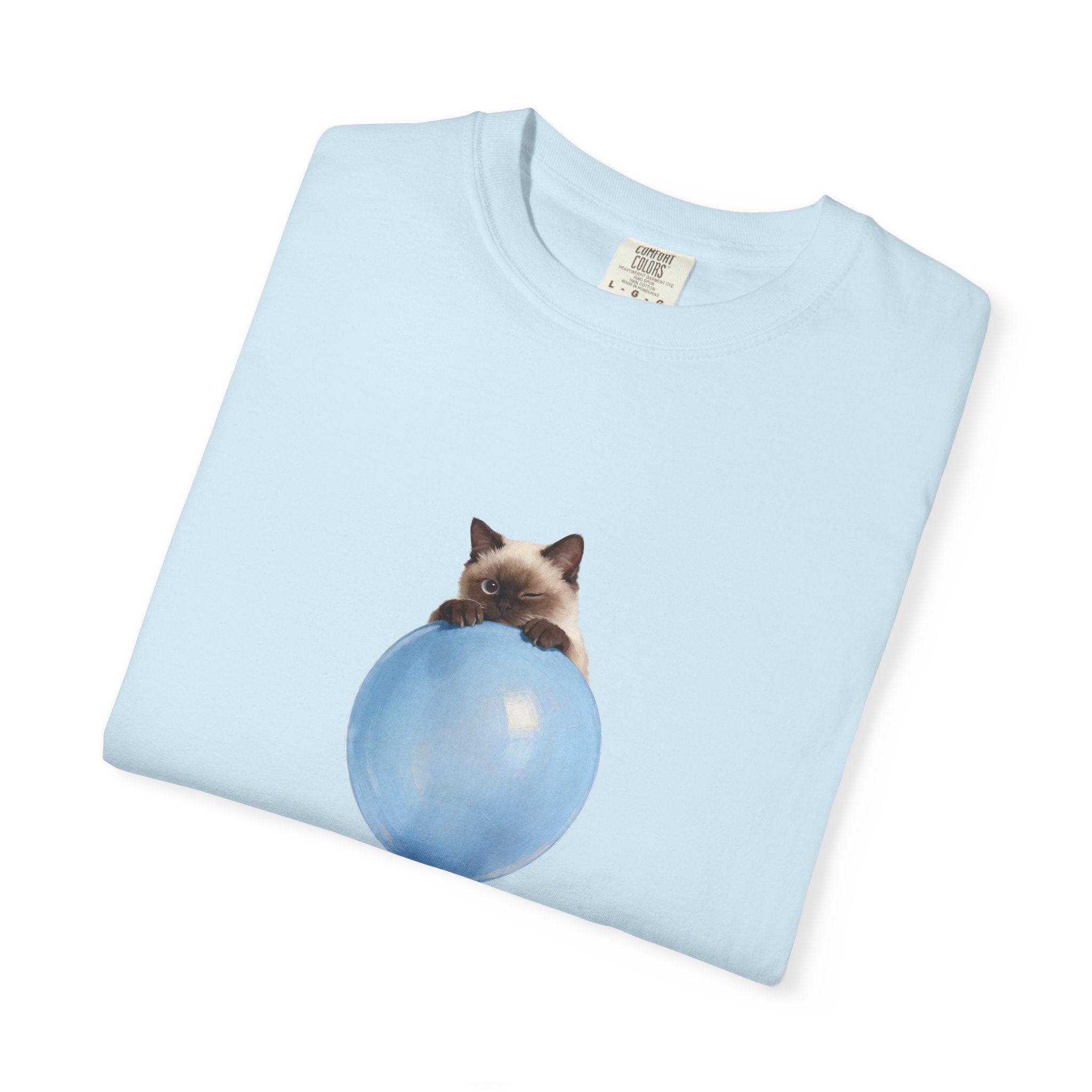 Custom Pet Portrait T-Shirt - 1:1 Personalized | Balloon-Blue Theme