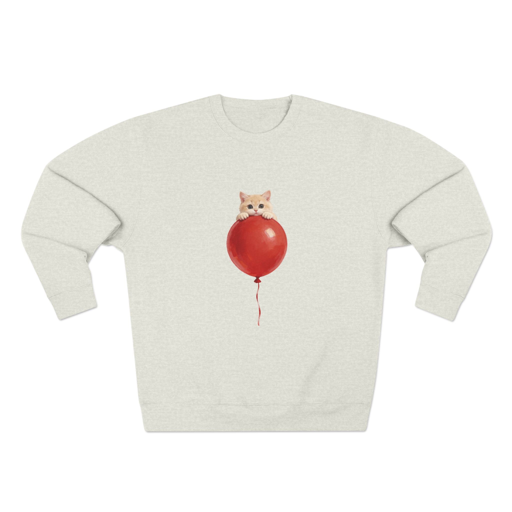 Custom Pet Portrait Sweatshirt - 1:1 Personalized | Balloon-Red Theme