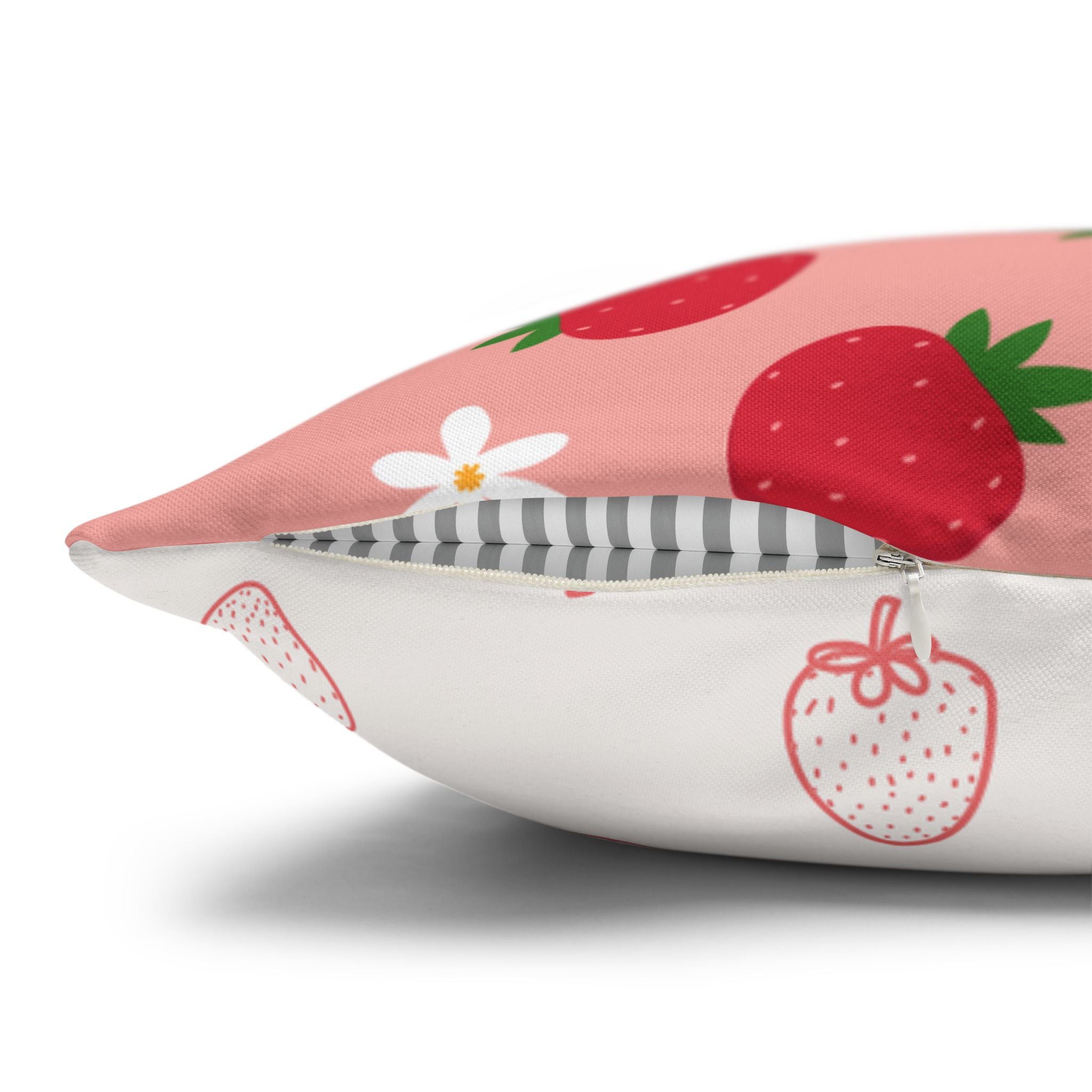 Custom Pet Portrait Pillowcase - 1:1 Personalized | Strawberry Theme