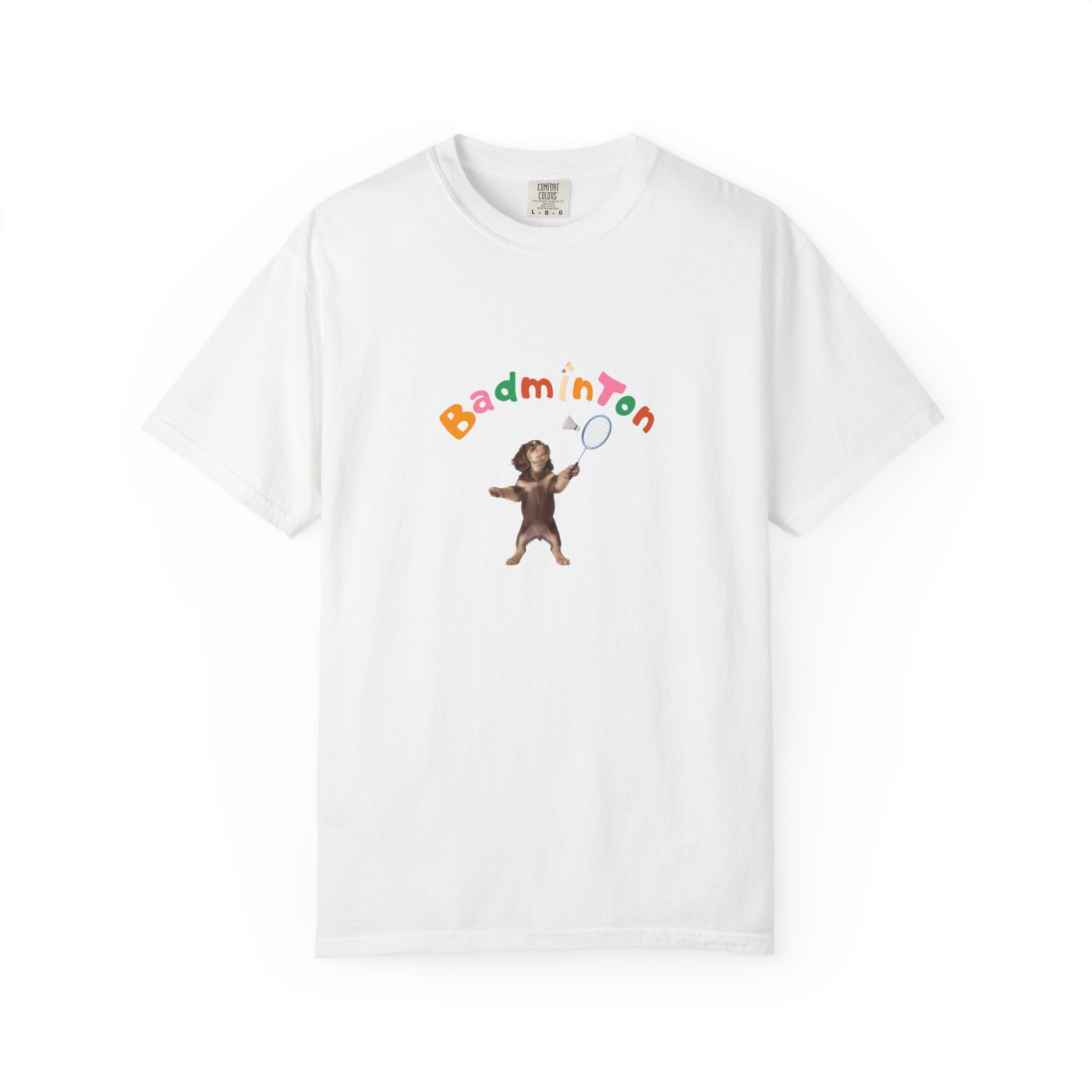 Custom Pet Portrait T-Shirt - 1:1 Personalized | Badminton Theme