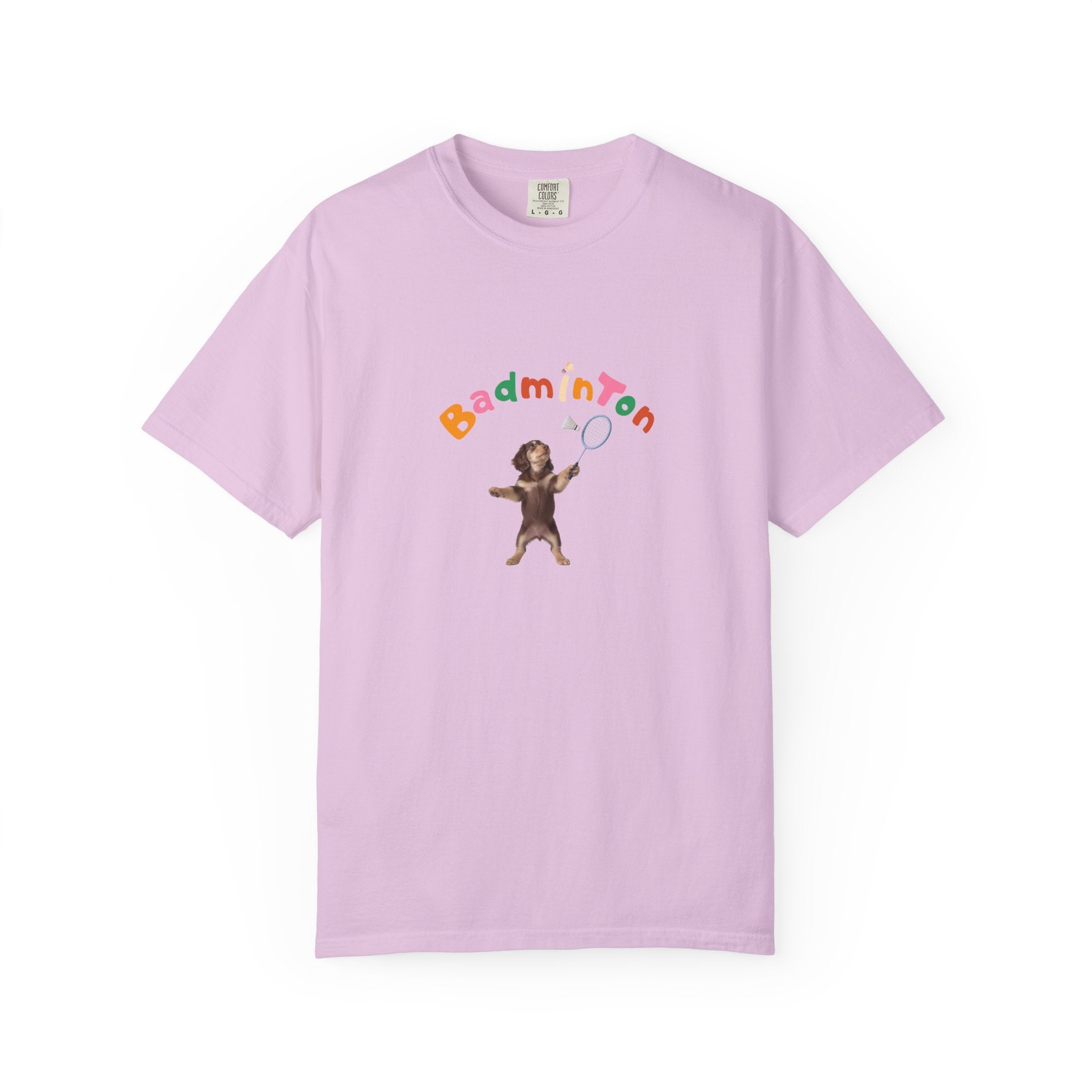 Custom Pet Portrait T-Shirt - 1:1 Personalized | Badminton Theme