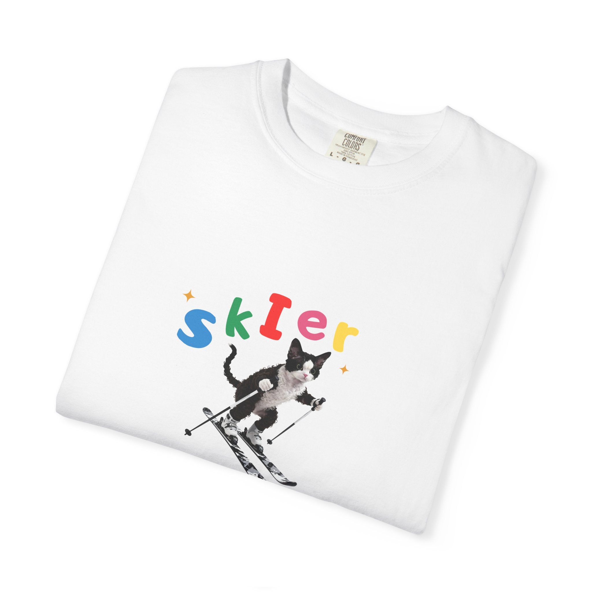 Custom Pet Portrait T-Shirt - 1:1 Personalized | Skiing Theme