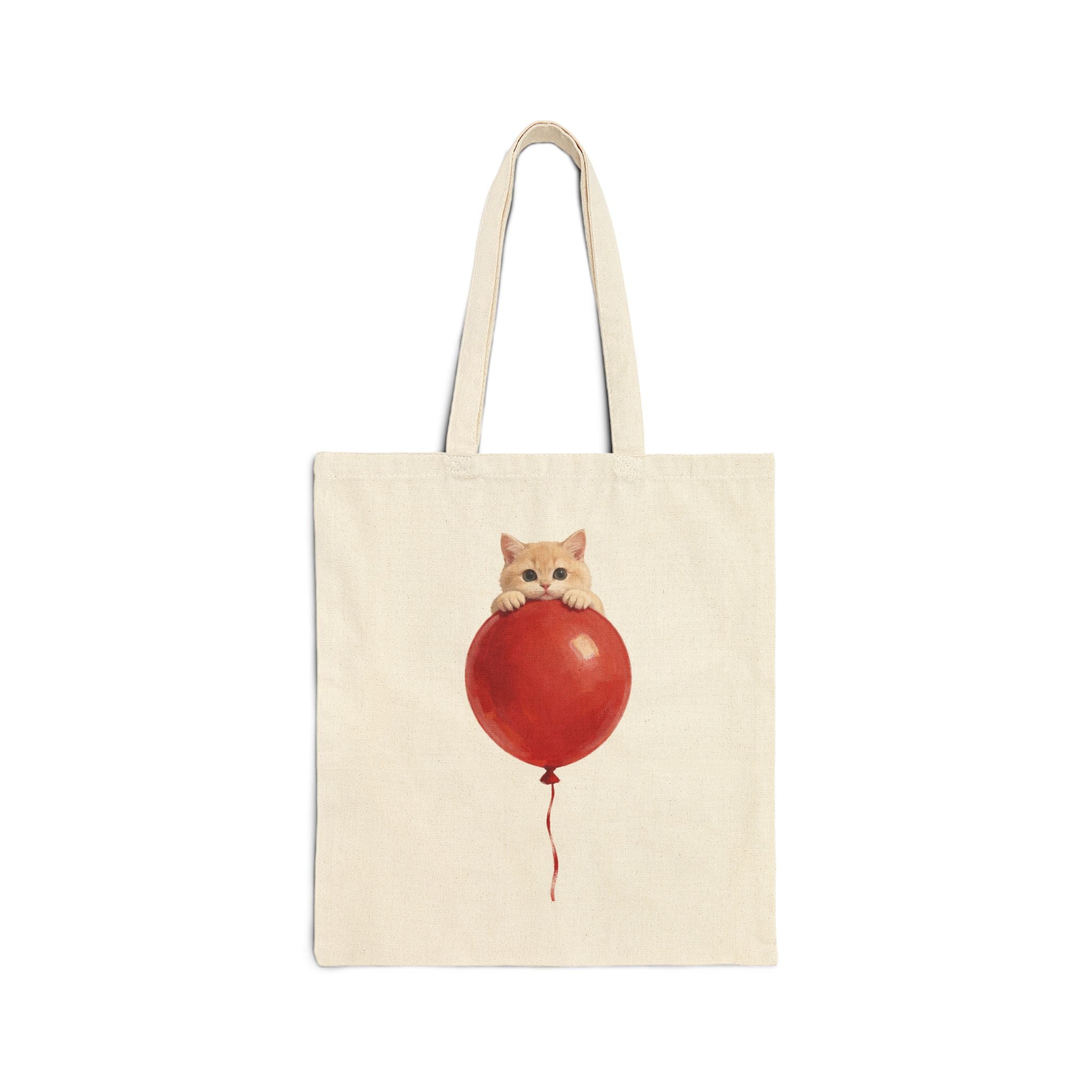 Custom Pet Portrait Tote Bag - 1:1 Personalized | Balloon-Red Theme