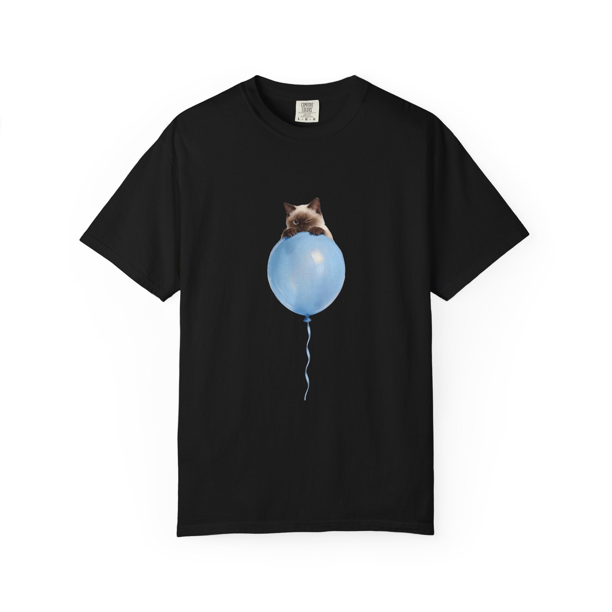 Custom Pet Portrait T-Shirt - 1:1 Personalized | Balloon-Blue Theme