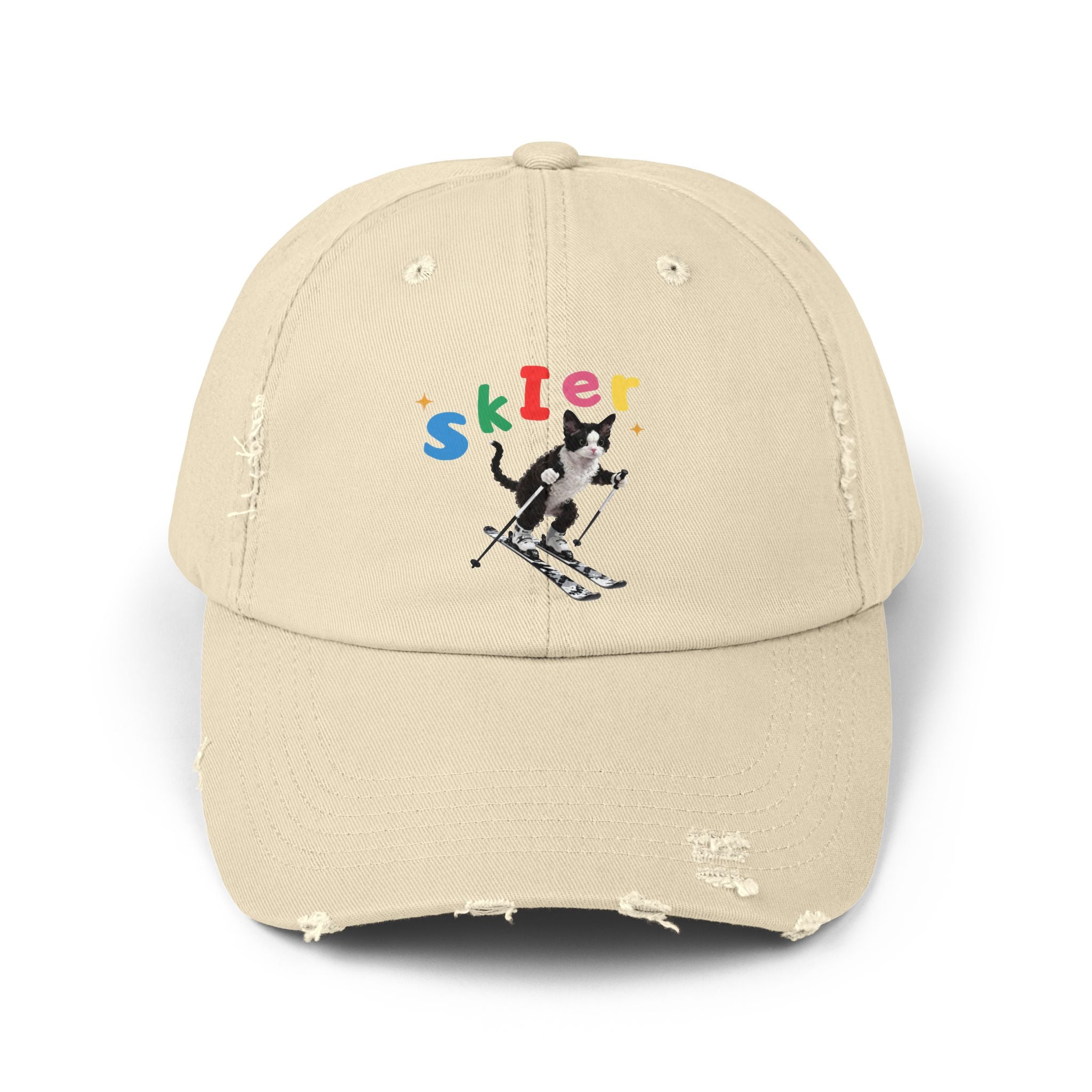 Custom Pet Portrait Cap - 1:1 Personalized | Skiing Theme