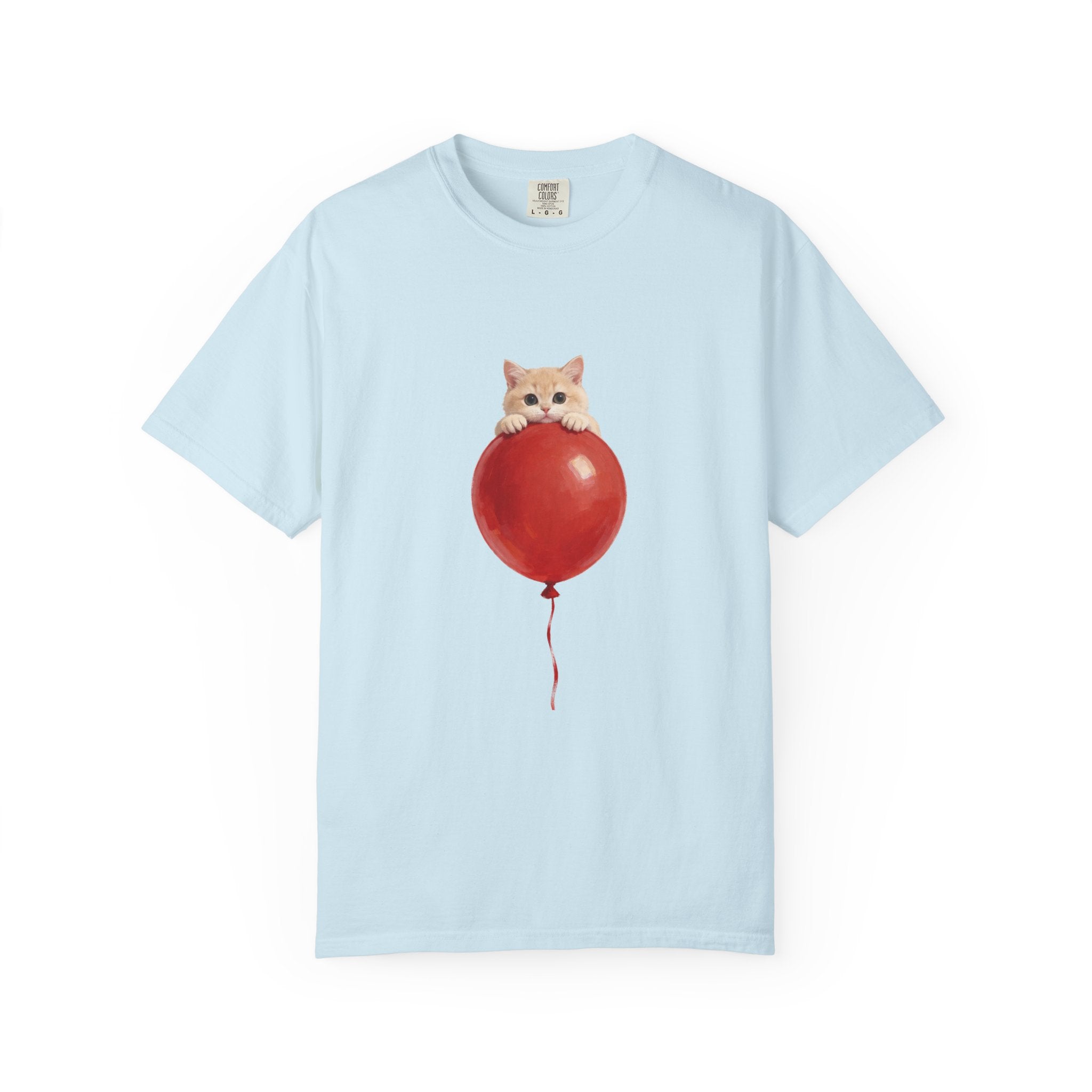 Custom Pet Portrait T-Shirt - 1:1 Personalized | Balloon-Red Theme