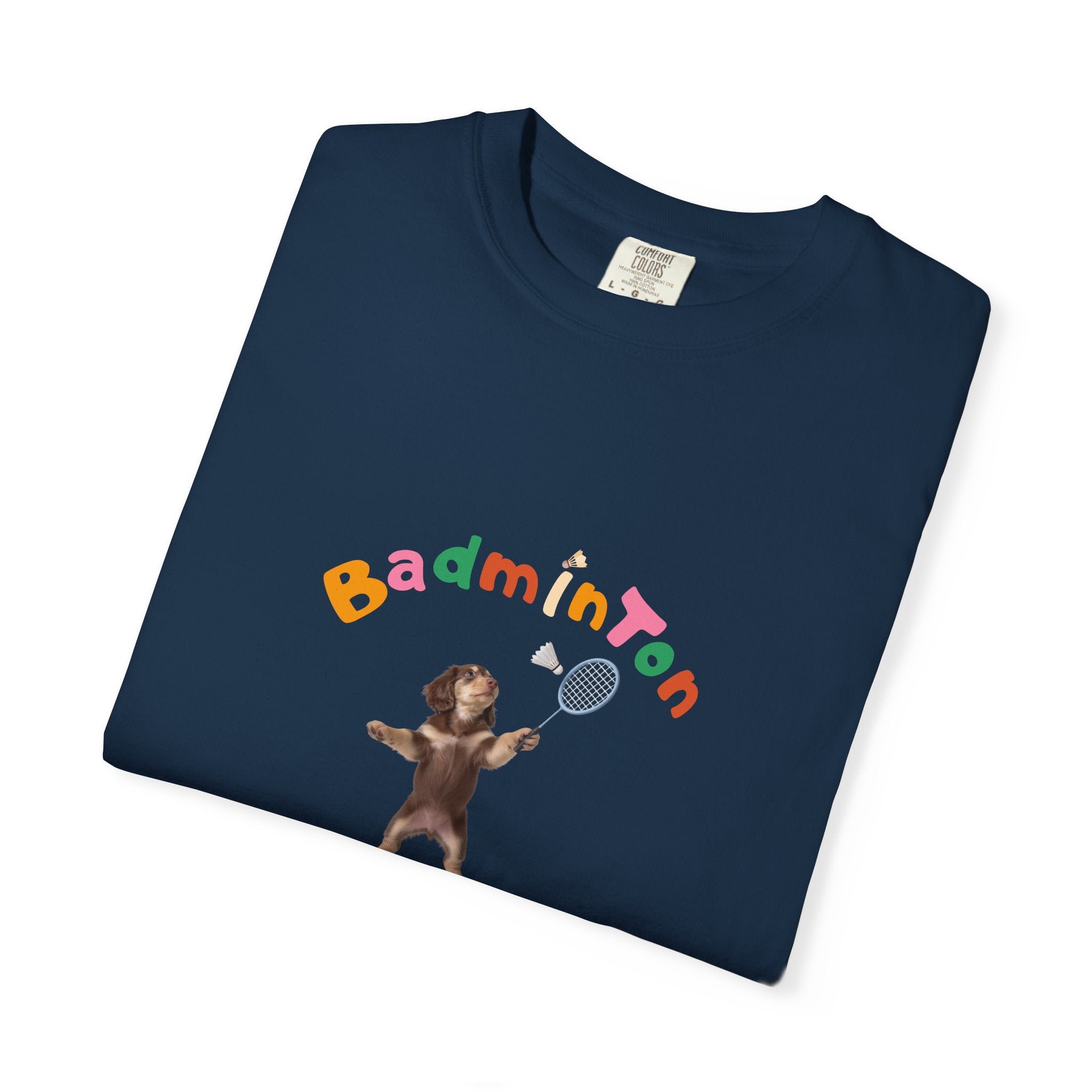 Custom Pet Portrait T-Shirt - 1:1 Personalized | Badminton Theme
