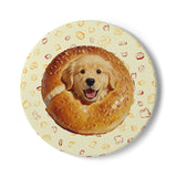 Custom Pet Portrait Coaster - 1:1 Personalized |Bagel Theme