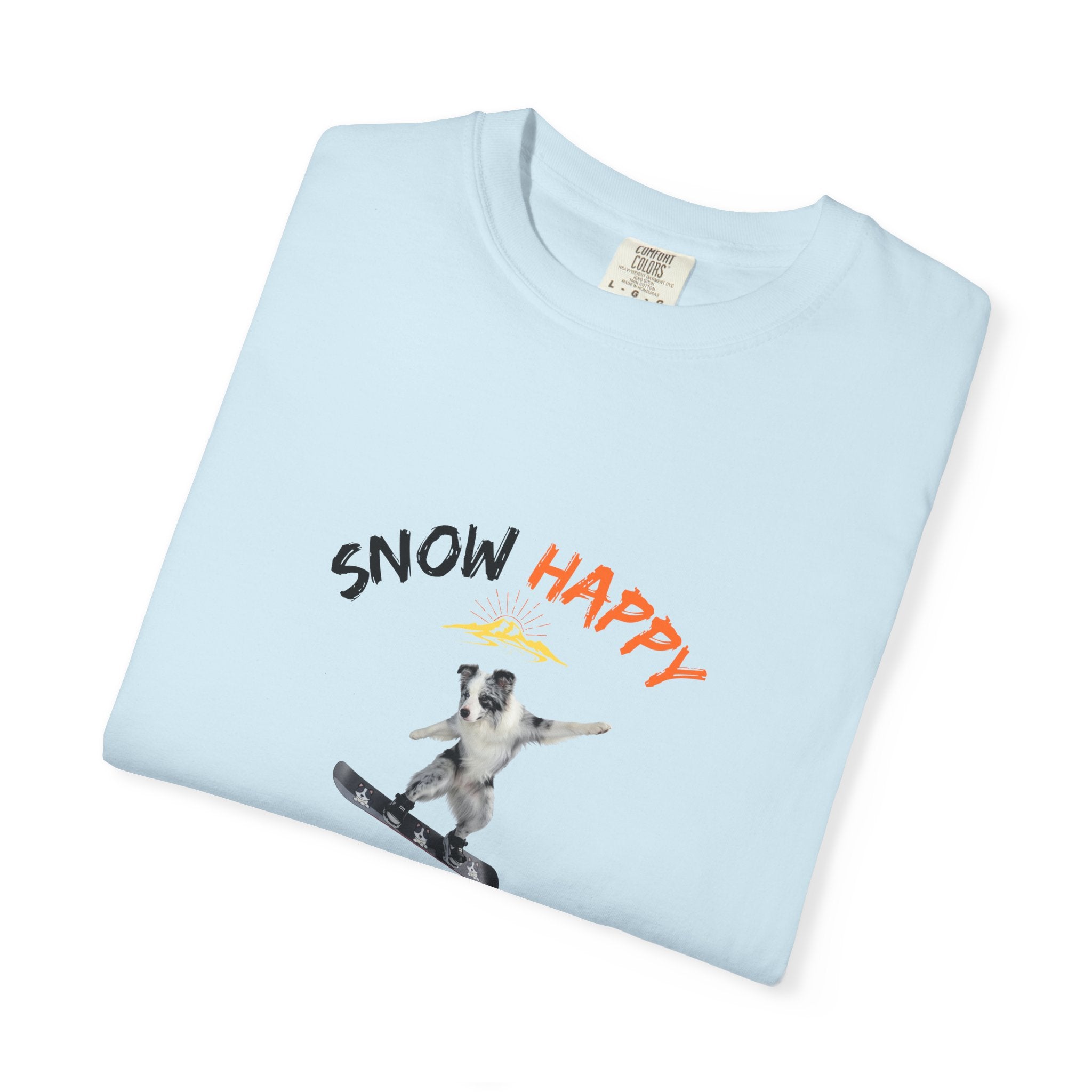 Custom Pet Portrait T-Shirt - 1:1 Personalized | Snowboarding Theme