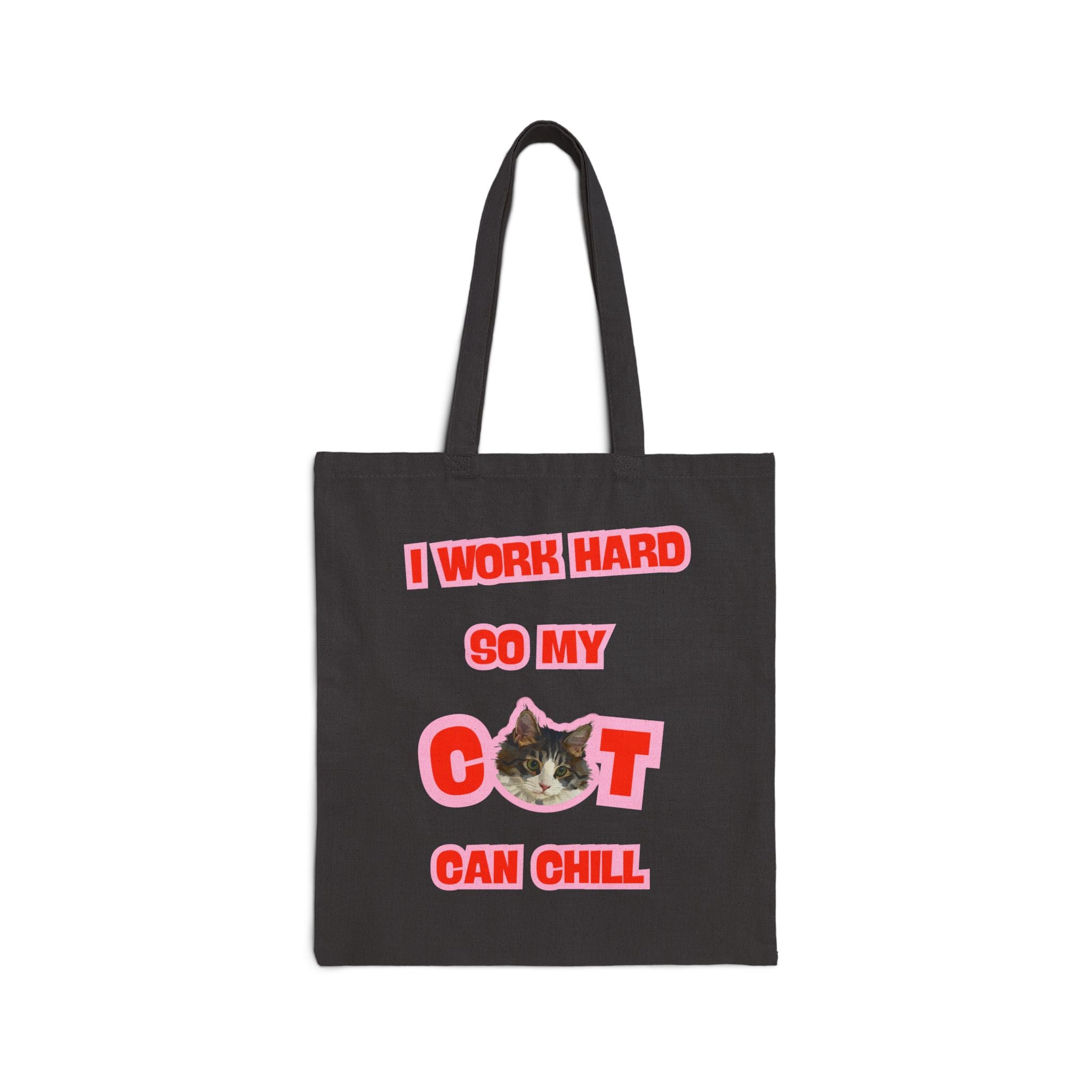 Custom Pet Portrait Tote Bag - 1:1 Personalized | Chill-Red Theme