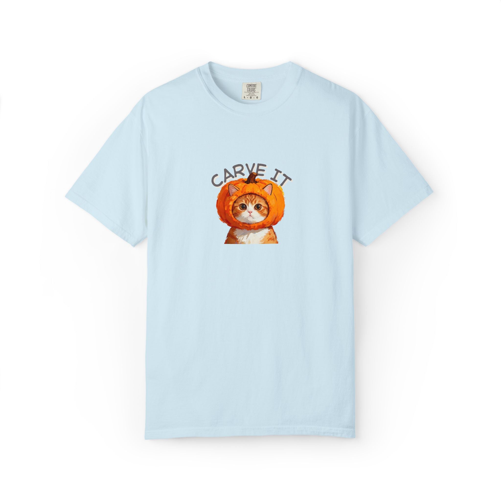 Custom Pet Portrait T-Shirt - 1:1 Personalized | Pumpkin Theme