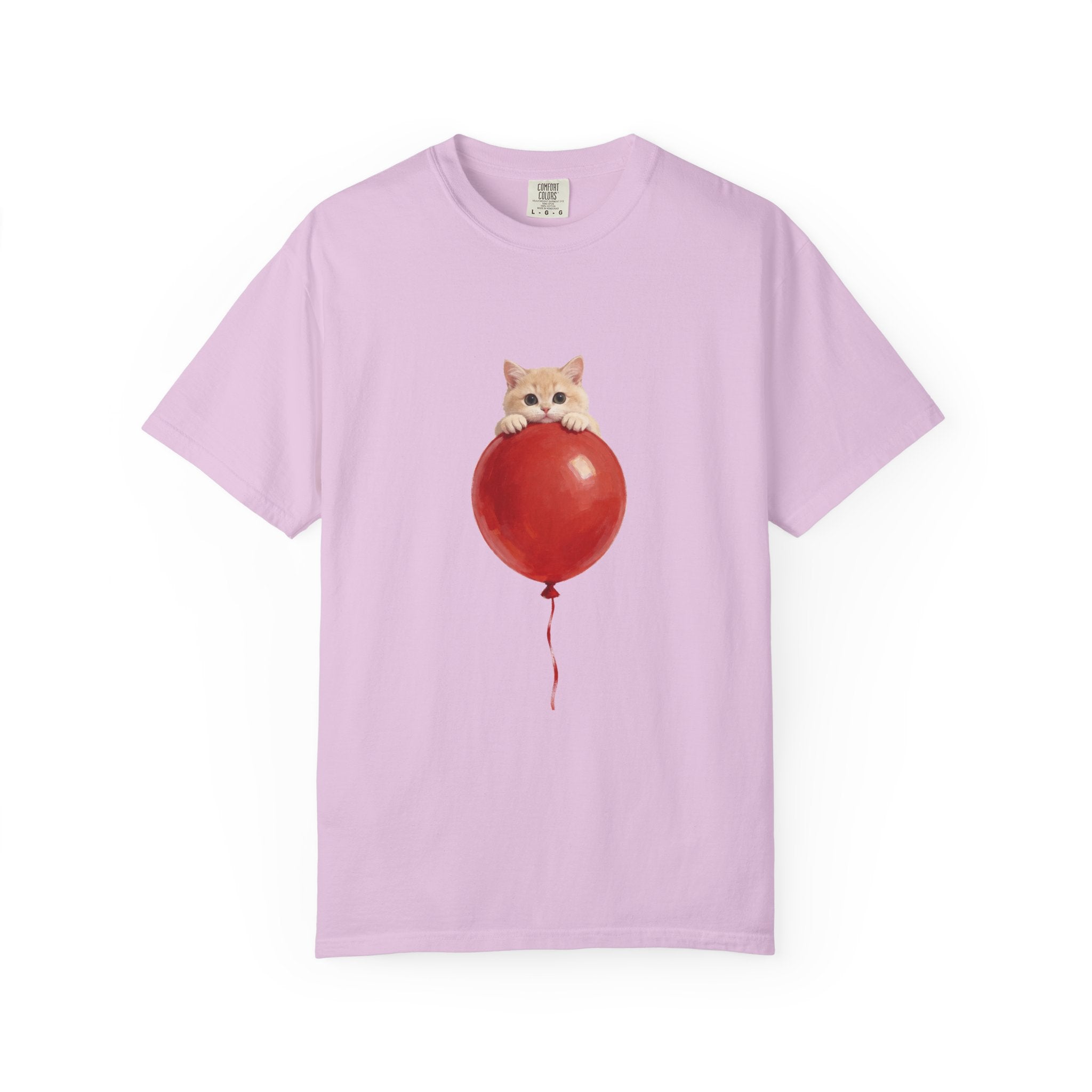 Custom Pet Portrait T-Shirt - 1:1 Personalized | Balloon-Red Theme