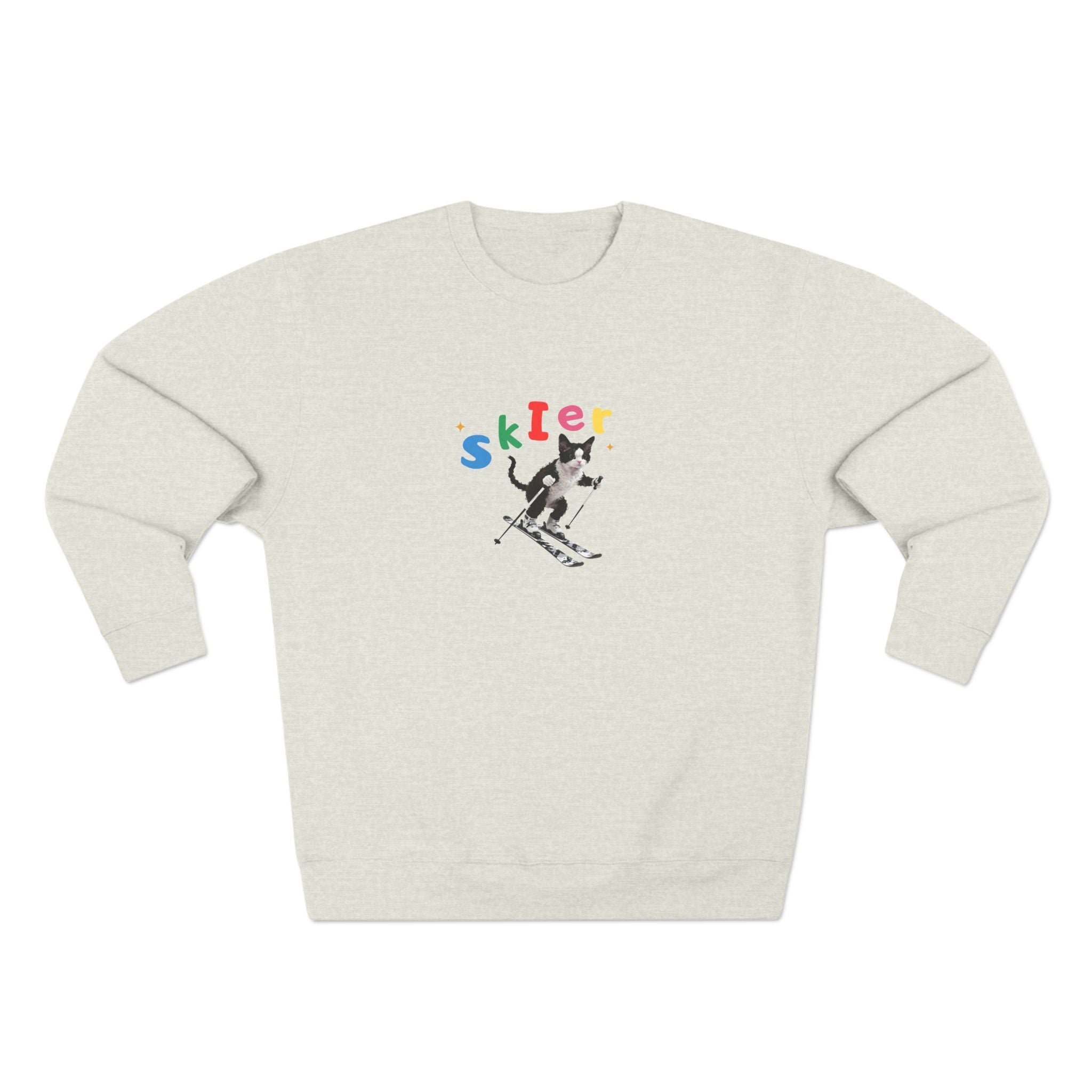 Custom Pet Portrait Sweatshirt - 1:1 Personalized | Skiing Theme