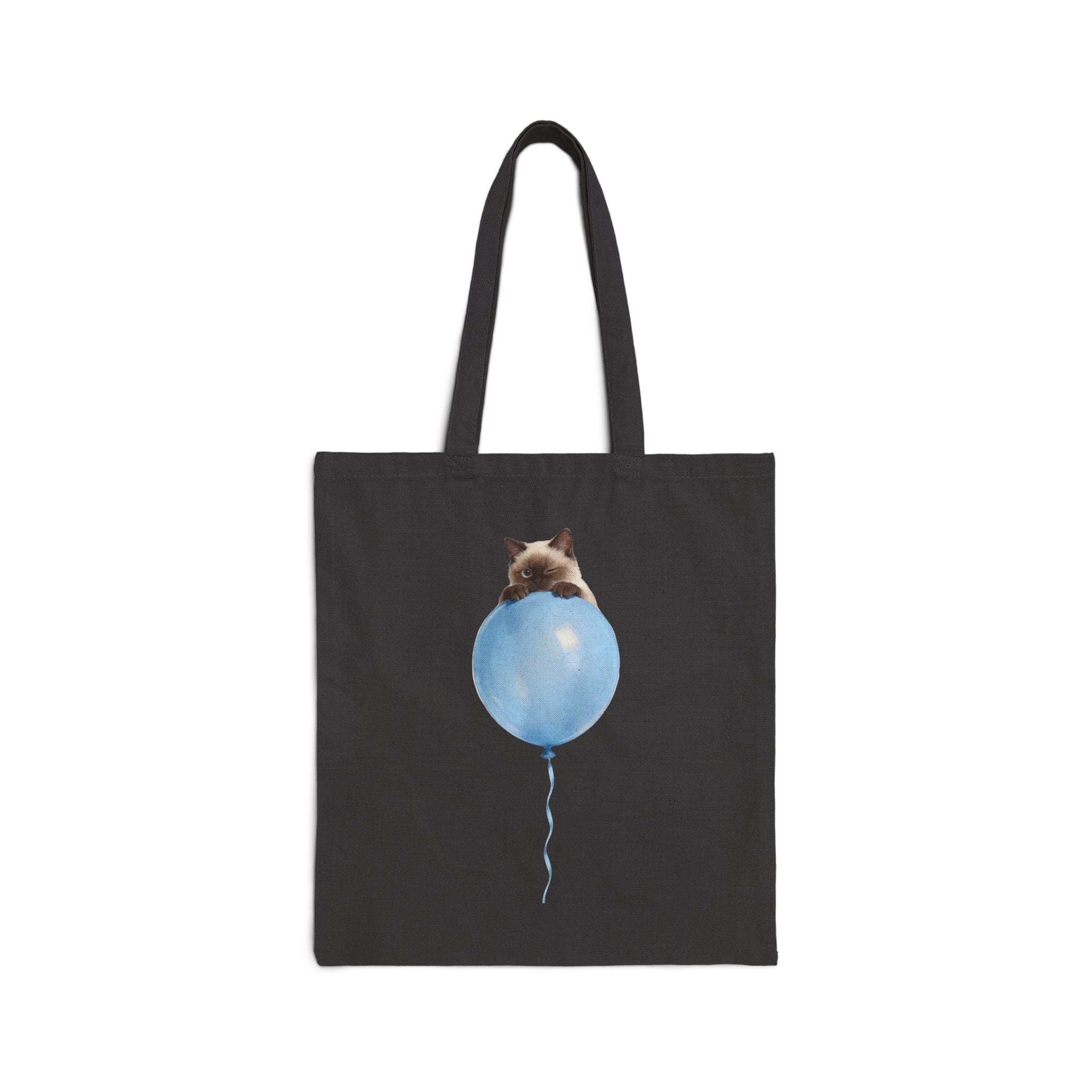 Custom Pet Portrait Tote Bag - 1:1 Personalized | Balloon-Blue Theme