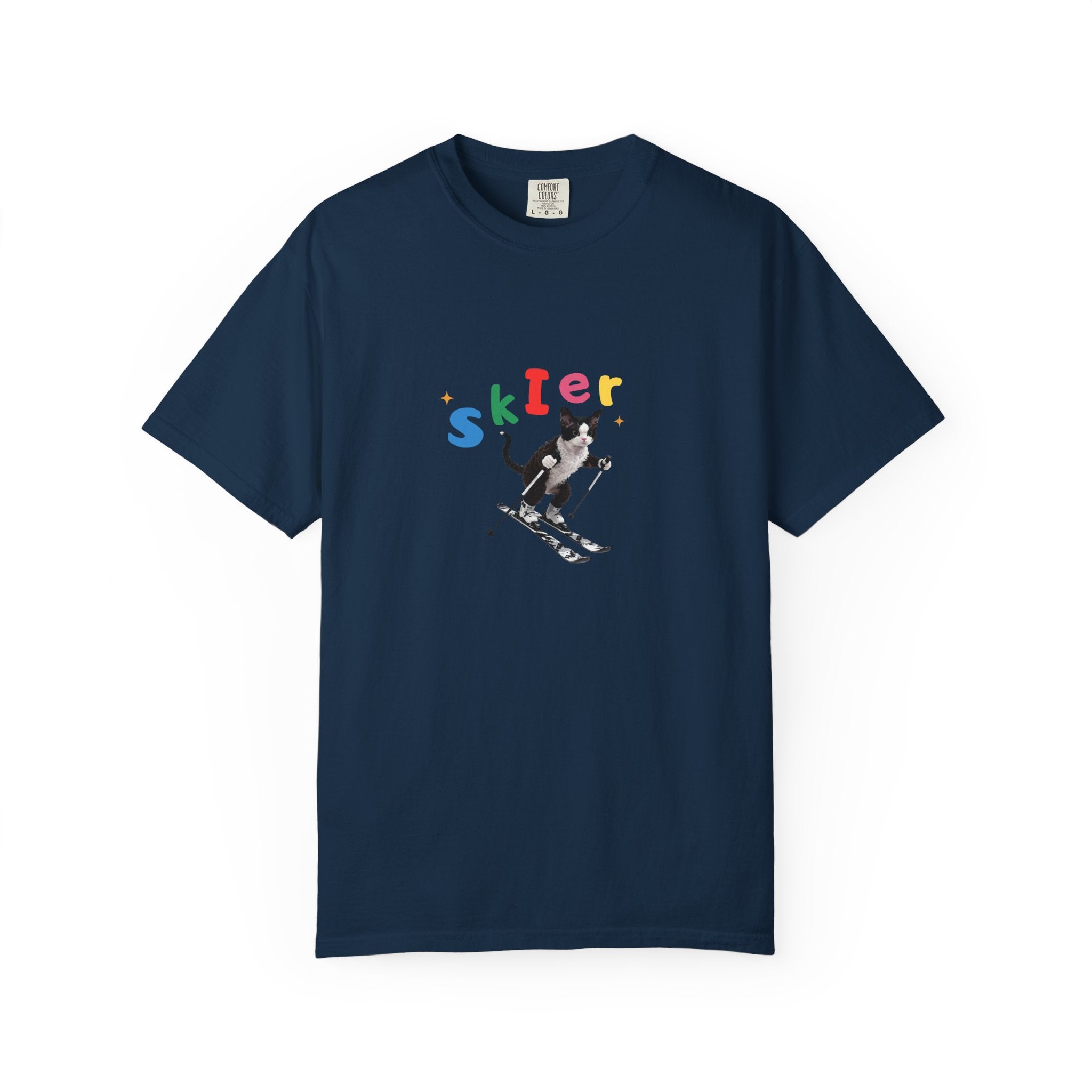 Custom Pet Portrait T-Shirt - 1:1 Personalized | Skiing Theme