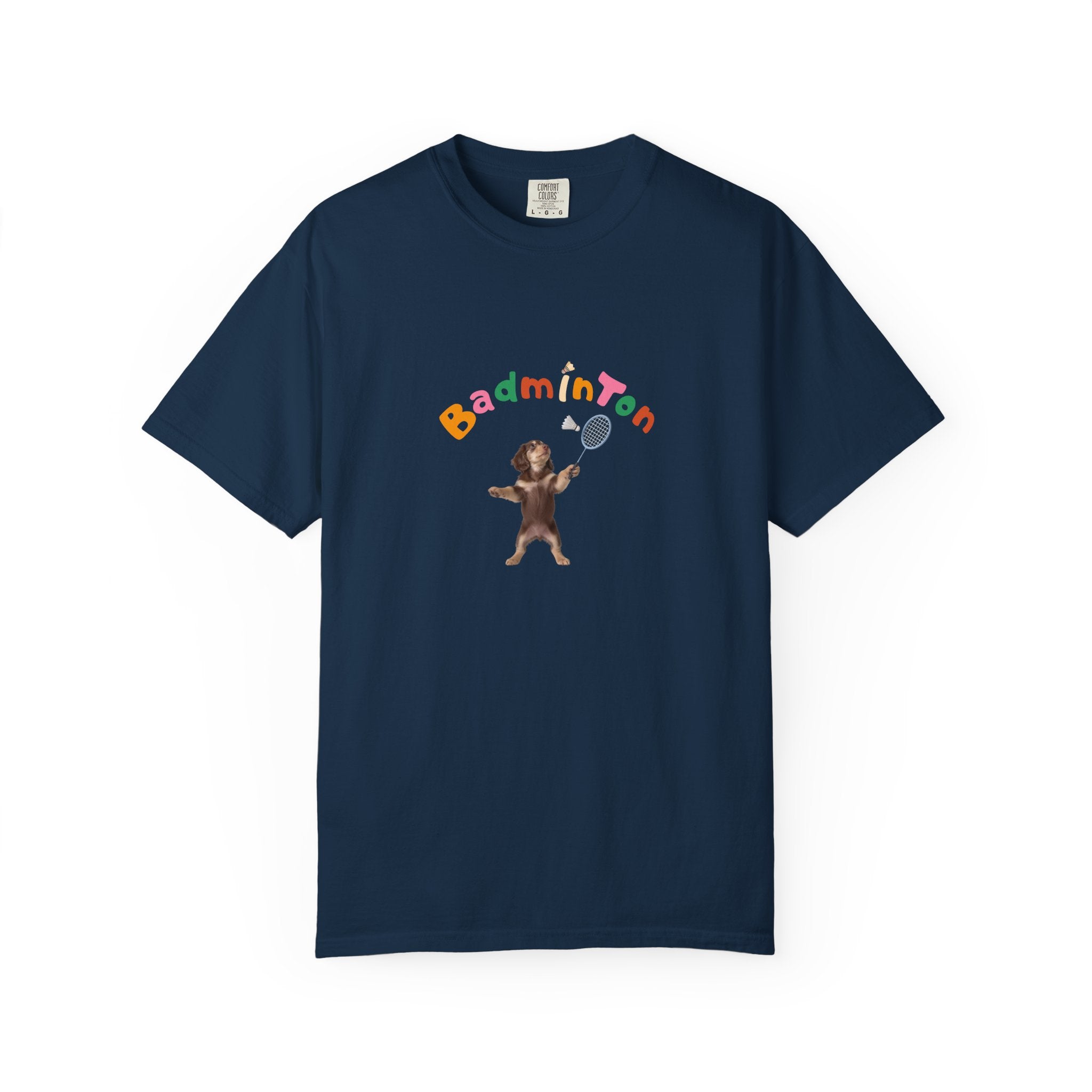 Custom Pet Portrait T-Shirt - 1:1 Personalized | Badminton Theme