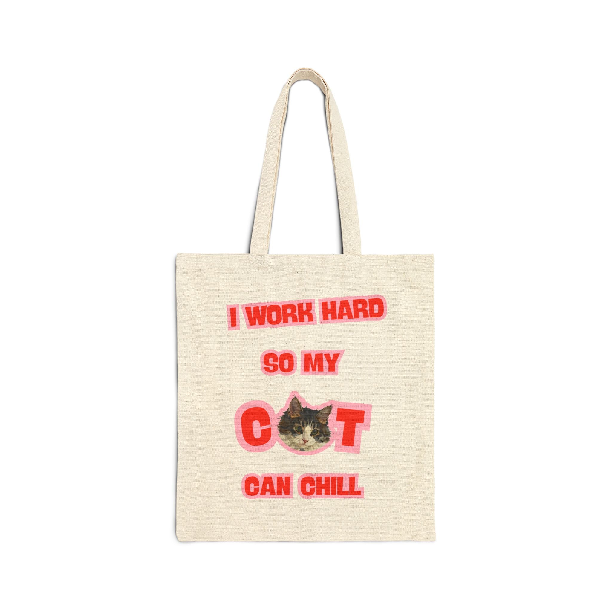 Custom Pet Portrait Tote Bag - 1:1 Personalized | Chill-Red Theme