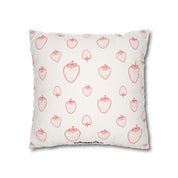 Custom Pet Portrait Pillowcase - 1:1 Personalized | Strawberry Theme