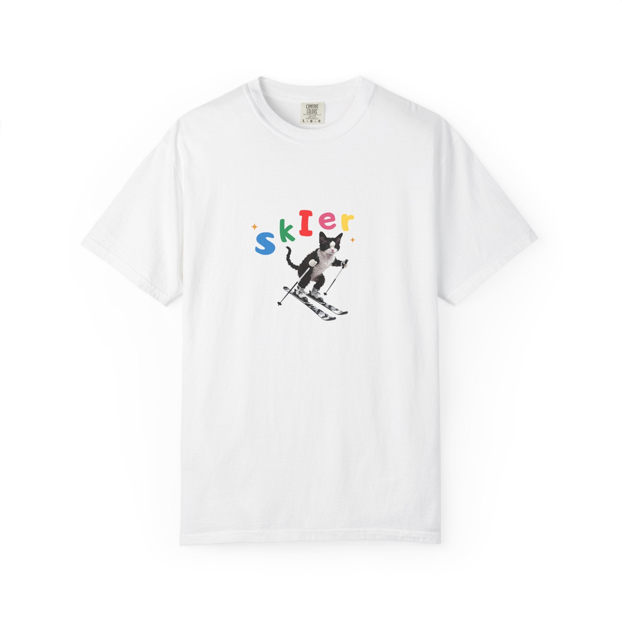 Custom Pet Portrait T-Shirt - 1:1 Personalized | Skiing Theme