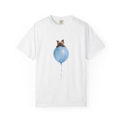 Custom Pet Portrait T-Shirt - 1:1 Personalized | Balloon-Blue Theme