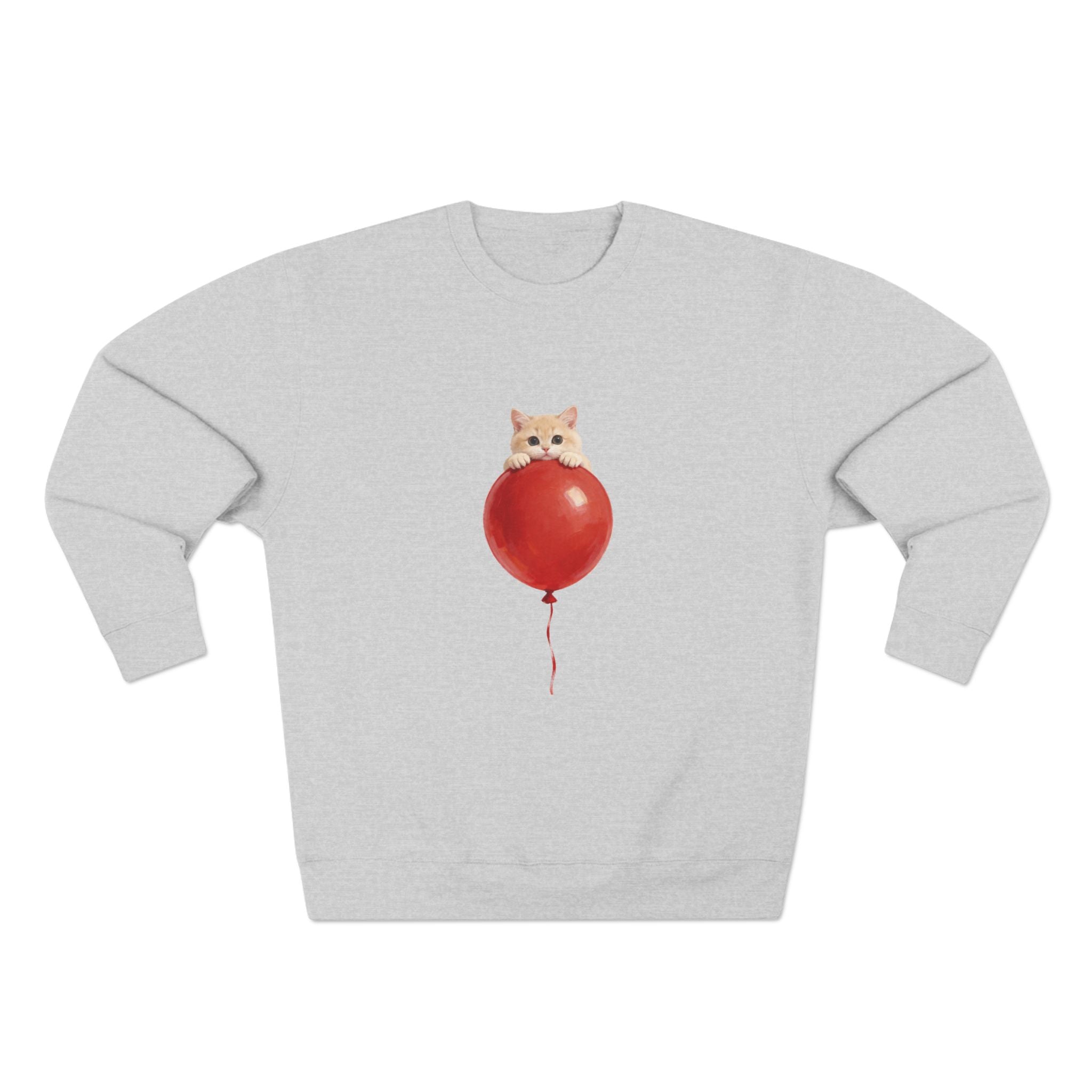 Custom Pet Portrait Sweatshirt - 1:1 Personalized | Balloon-Red Theme