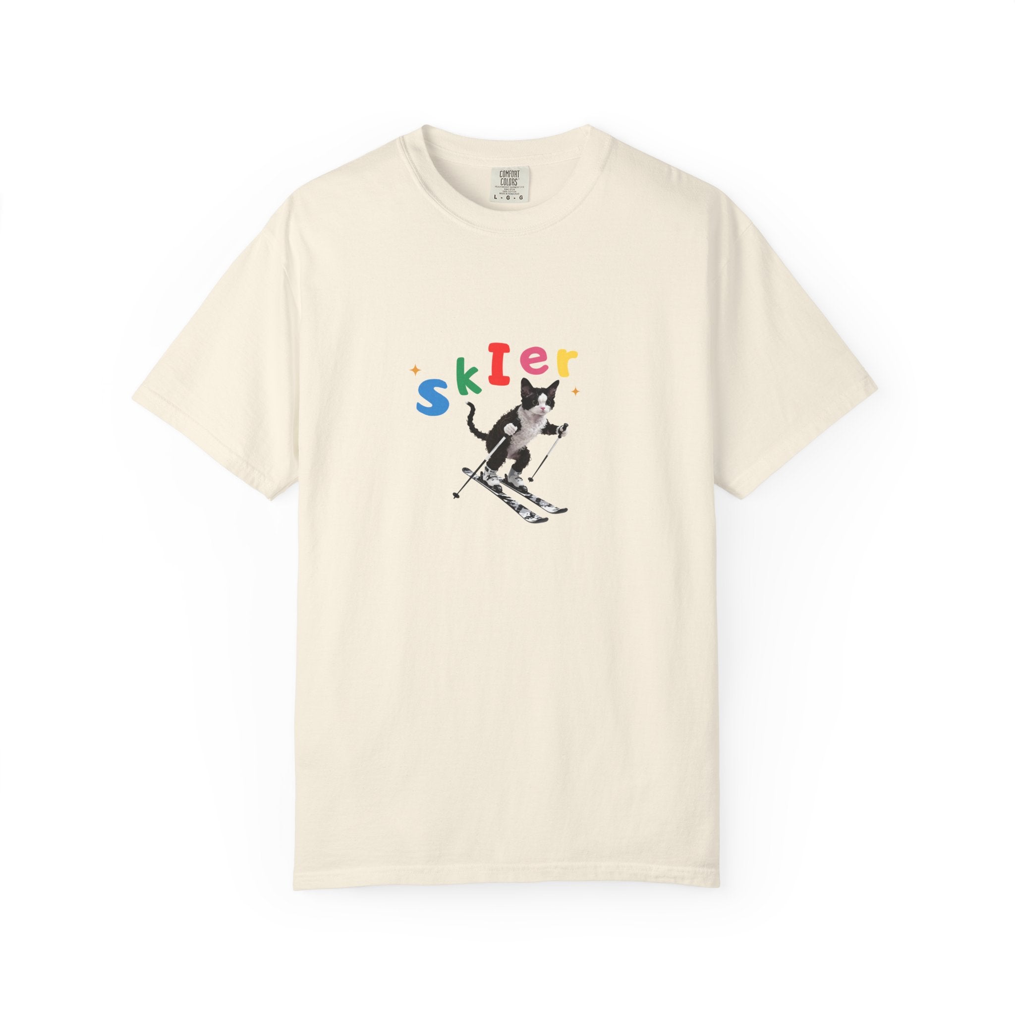 Custom Pet Portrait T-Shirt - 1:1 Personalized | Skiing Theme
