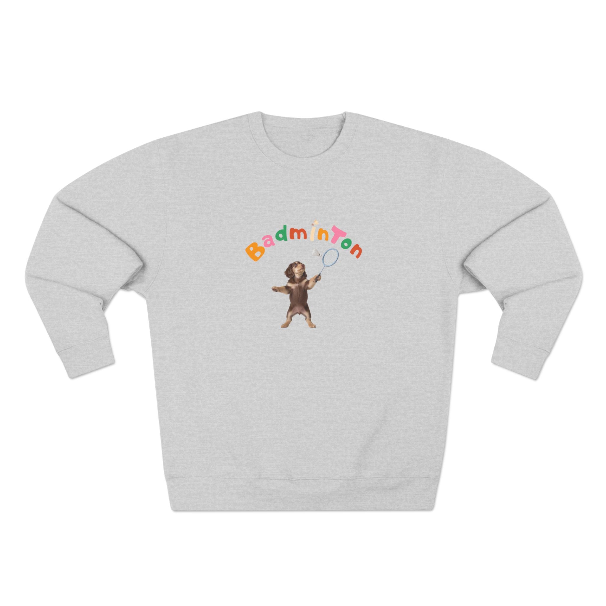 Custom Pet Portrait Sweatshirt - 1:1 Personalized | Badminton Theme