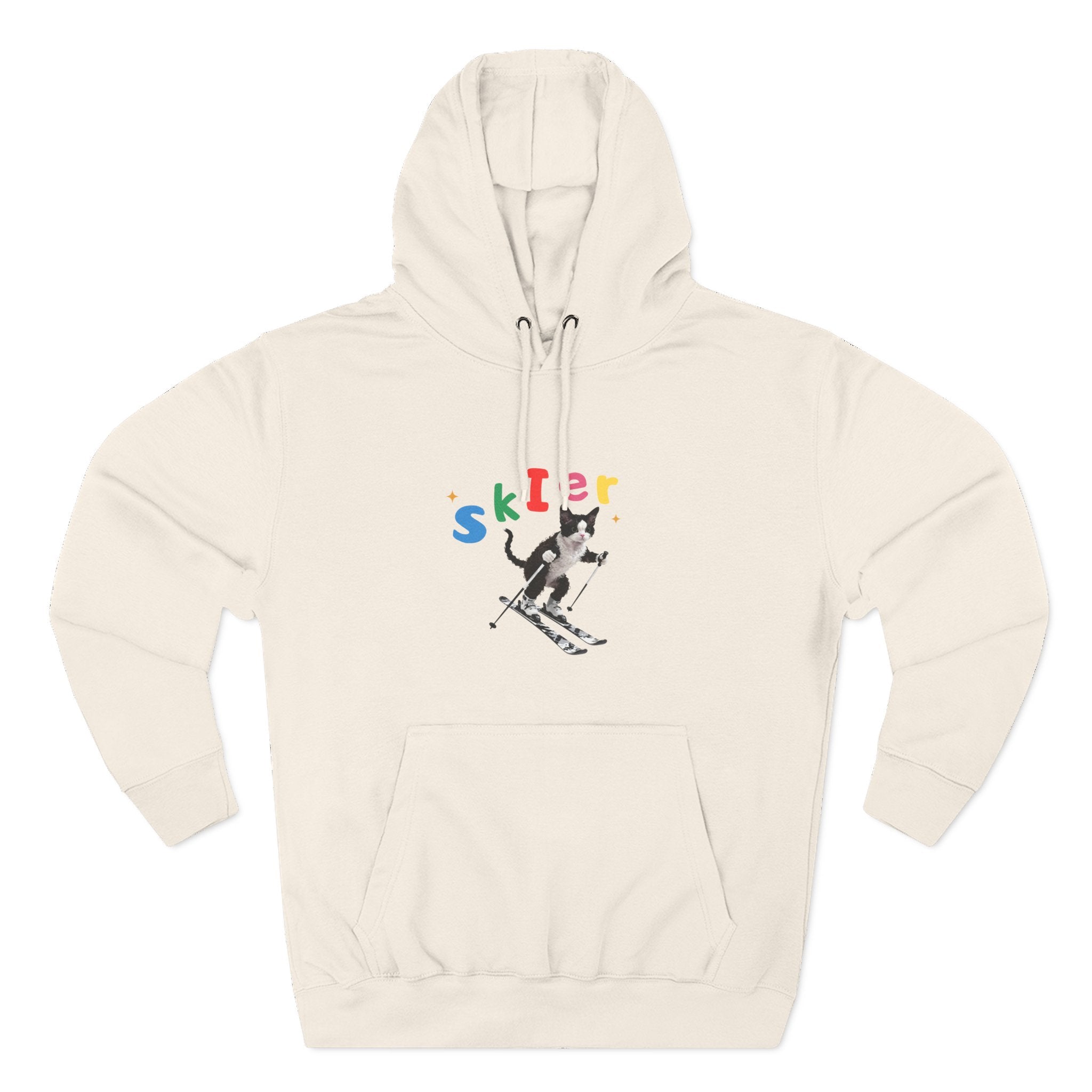 Custom Pet Portrait Hoodie - 1:1 Personalized | Skiing Theme
