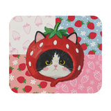 Custom Pet Portrait Mouse Pad - 1:1 Personalized | Strawberry Theme
