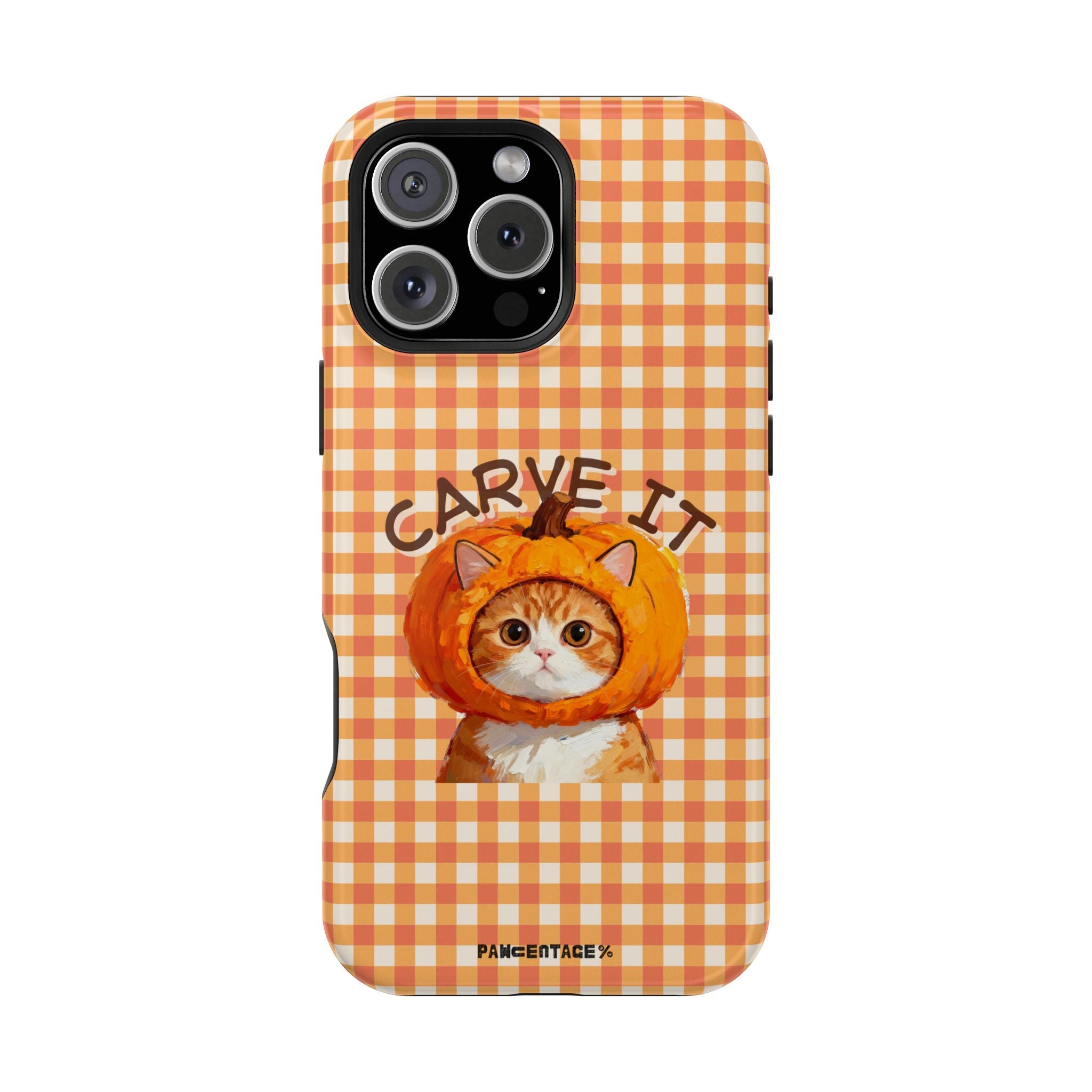 Custom Pet Portrait  Phone Case - 1:1 Personalized | Pumpkin Theme