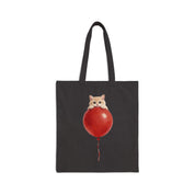 Custom Pet Portrait Tote Bag - 1:1 Personalized | Balloon-Red Theme