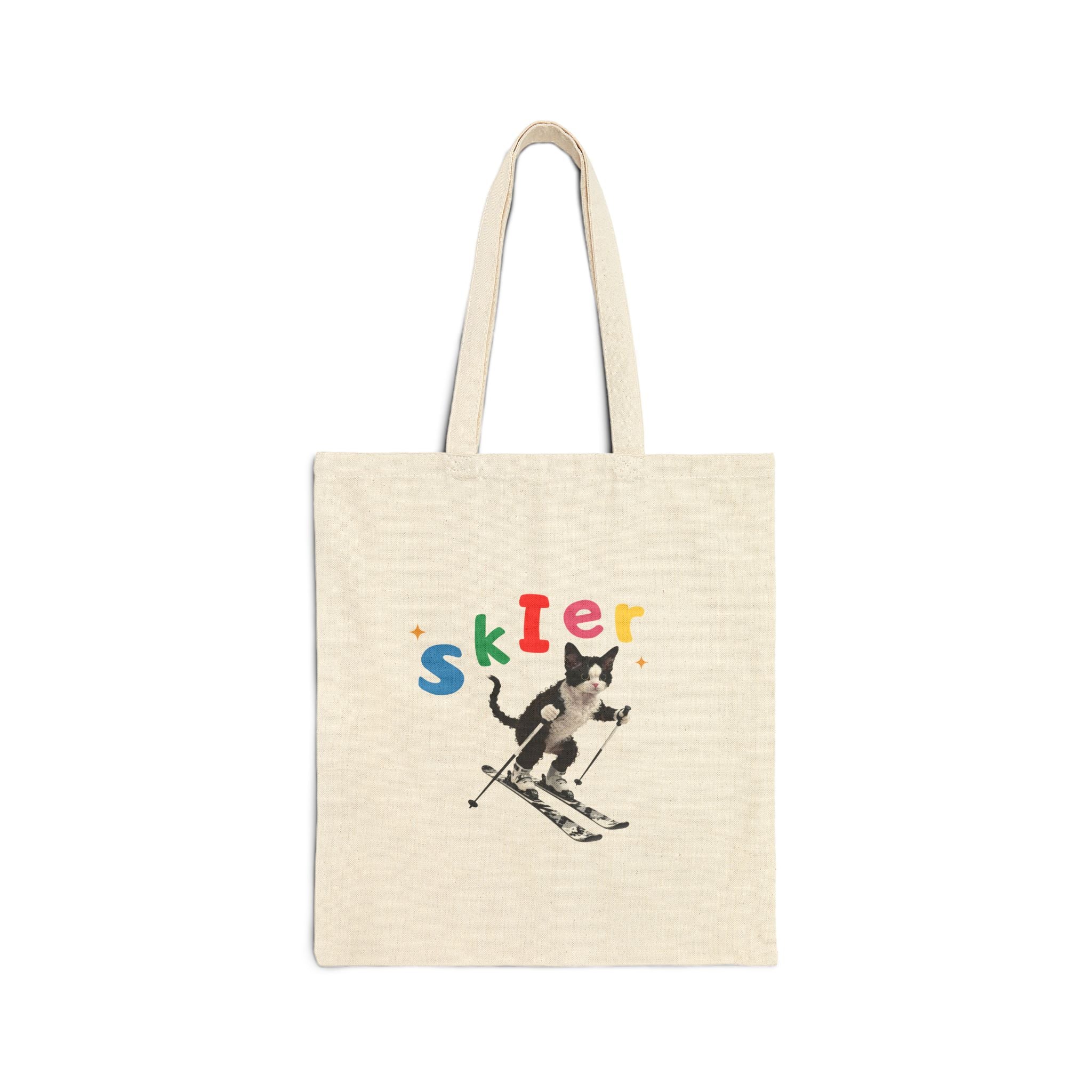 Custom Pet Portrait Tote Bag - 1:1 Personalized | Skiing Theme