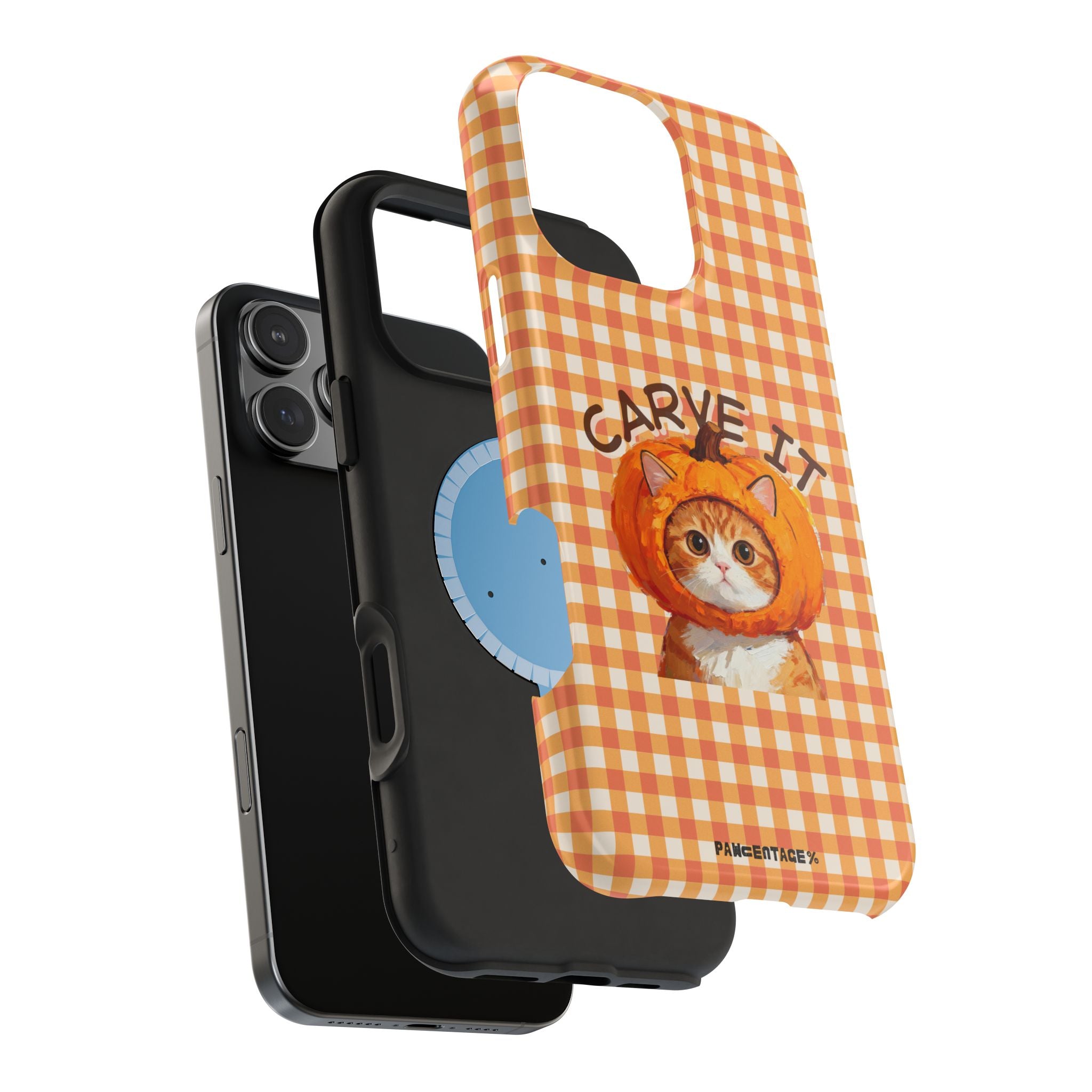 Custom Pet Portrait  Phone Case - 1:1 Personalized | Pumpkin Theme