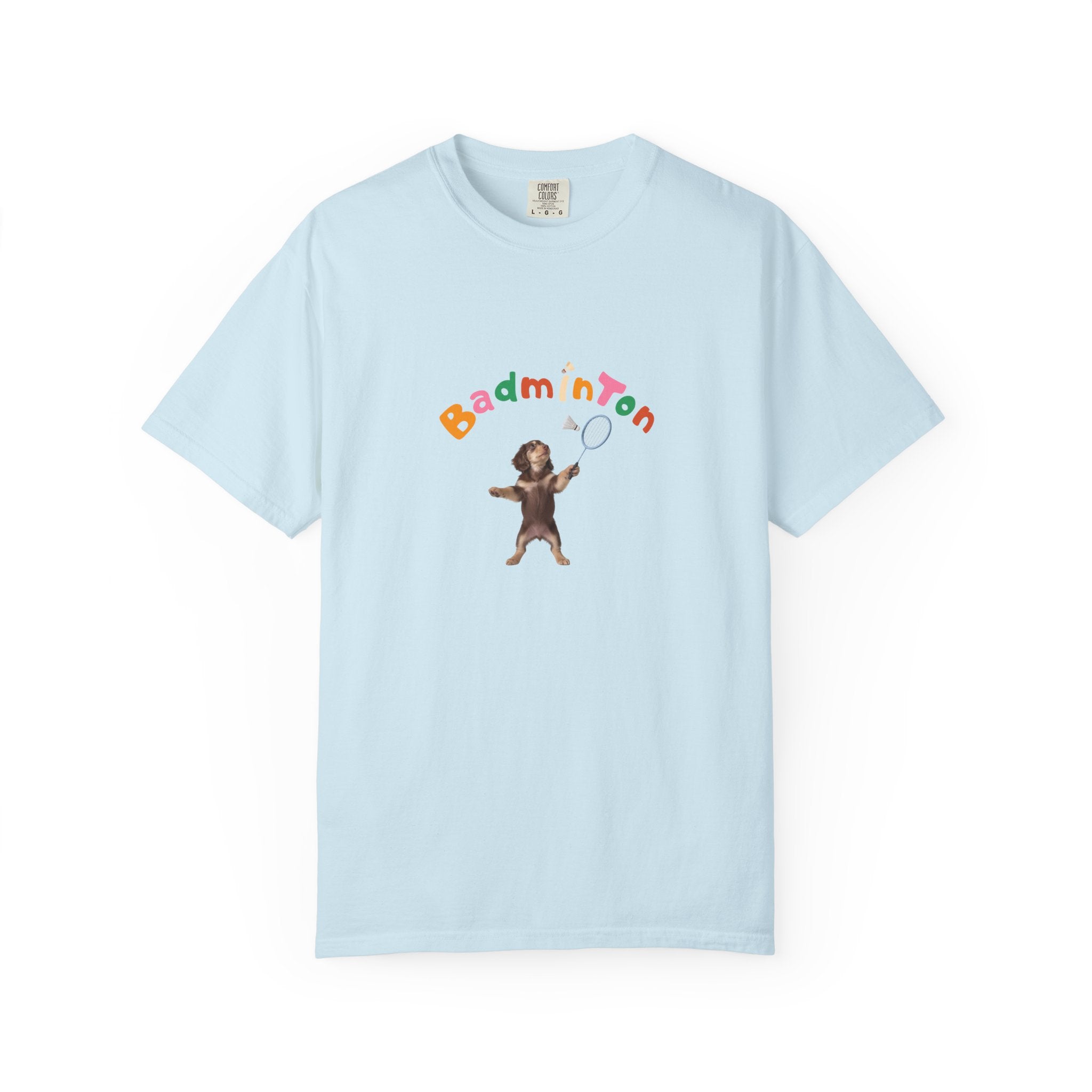 Custom Pet Portrait T-Shirt - 1:1 Personalized | Badminton Theme