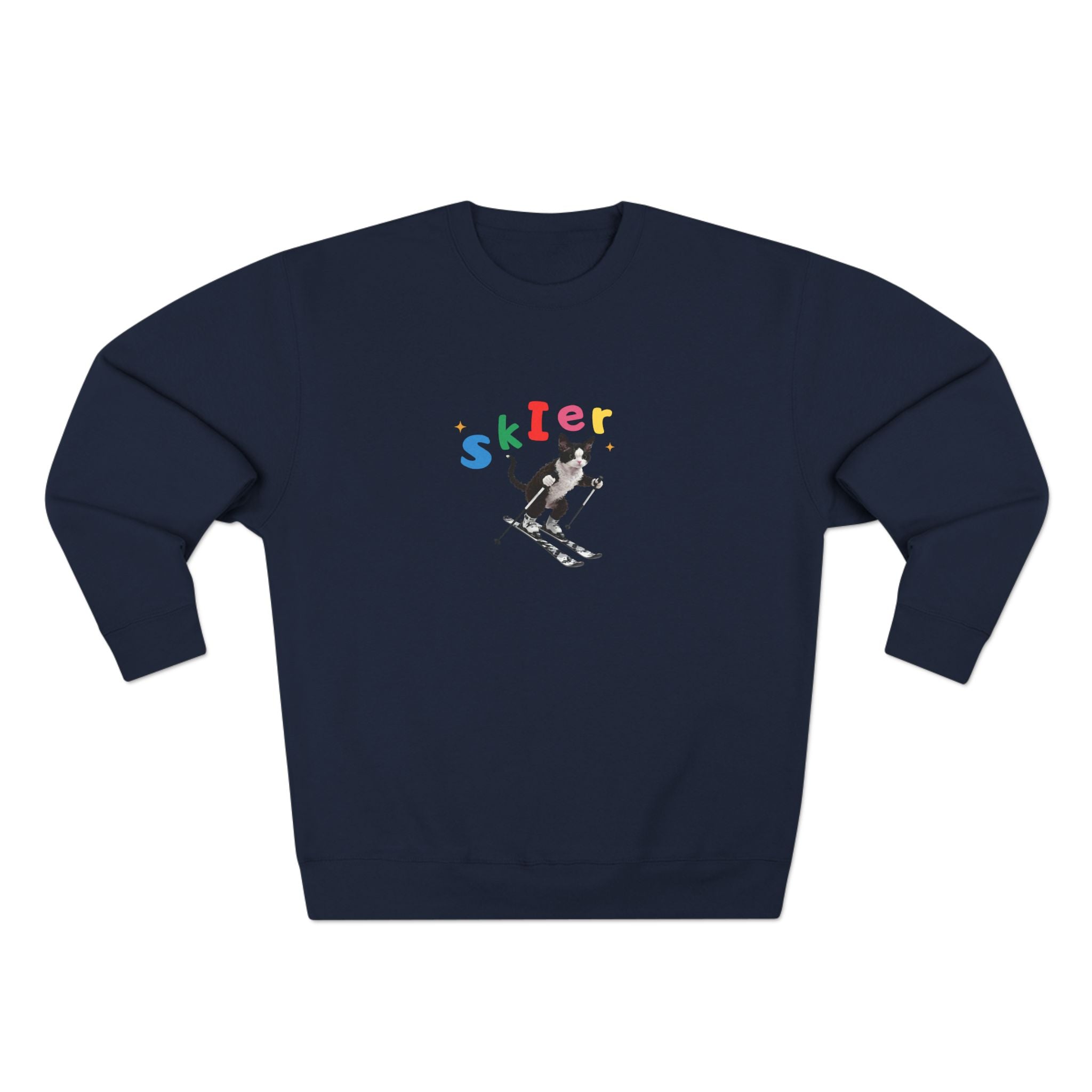 Custom Pet Portrait Sweatshirt - 1:1 Personalized | Skiing Theme